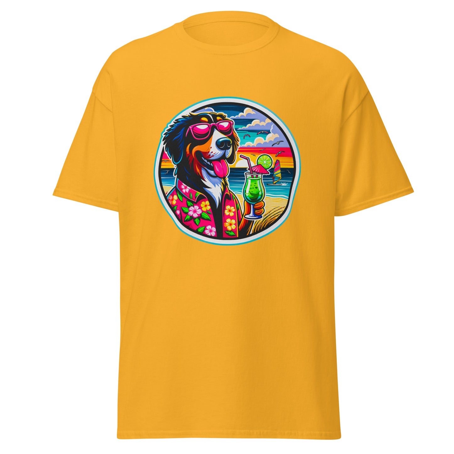"Dogs On Vacation"-Kollektion - Swiss Mountain Dog #1 - Klassisches Unisex-T-Shirt - 13 verschiedene Farben