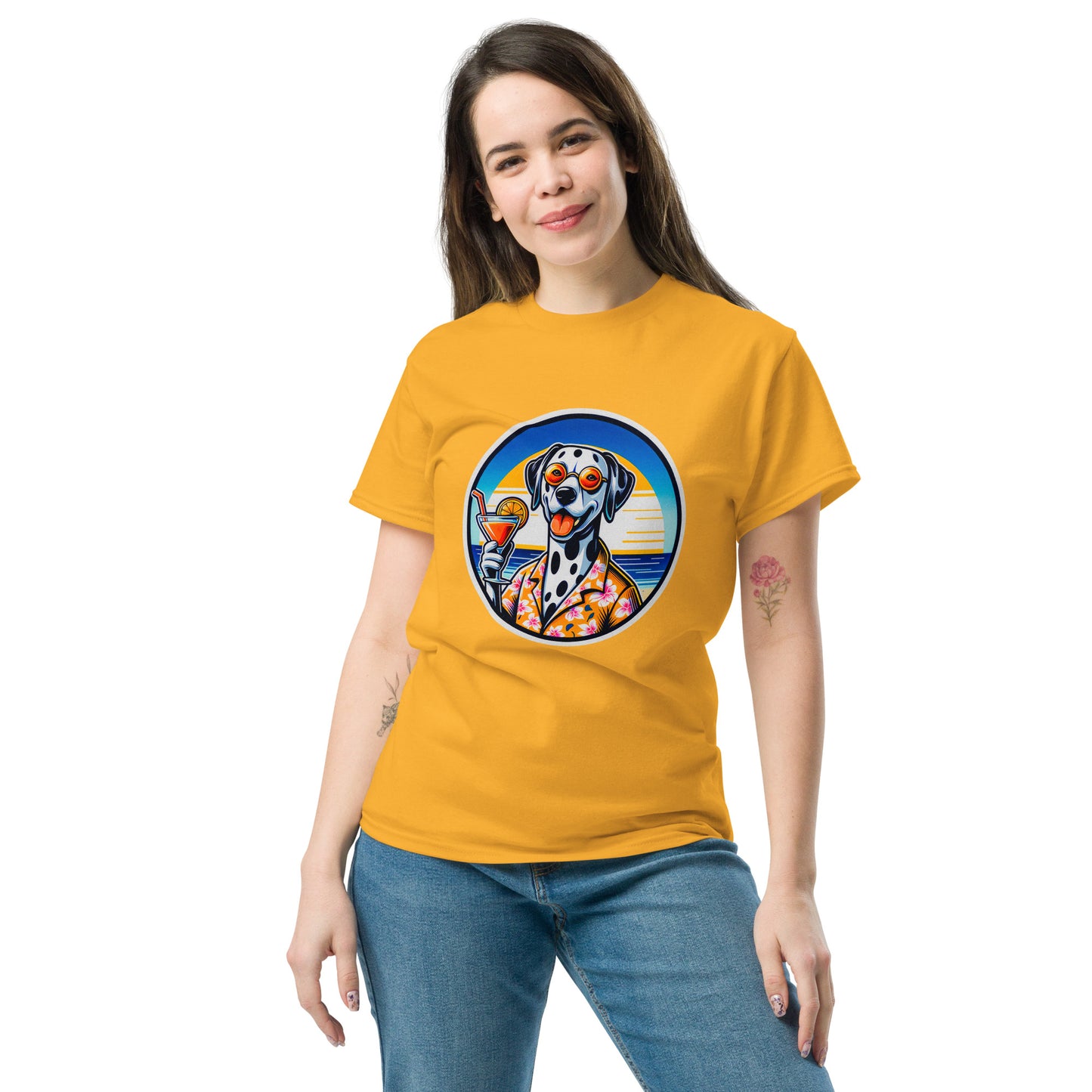 "Dogs On Vacation"-Kollektion - Dalmatiner - Klassisches Unisex-T-Shirt - 13 verschiedene Farben