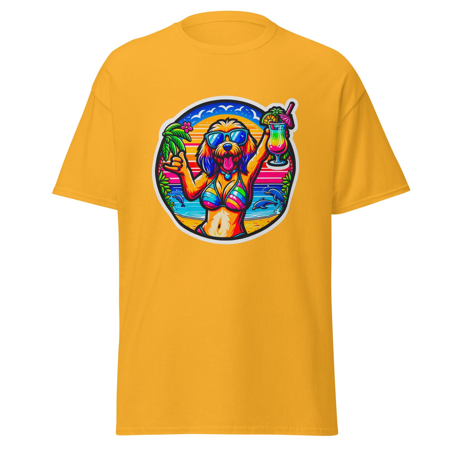 "Dogs On Vacation"-Kollektion - Blonde Haveneser (female) - Klassisches Unisex-T-Shirt - 13 verschiedene Farben