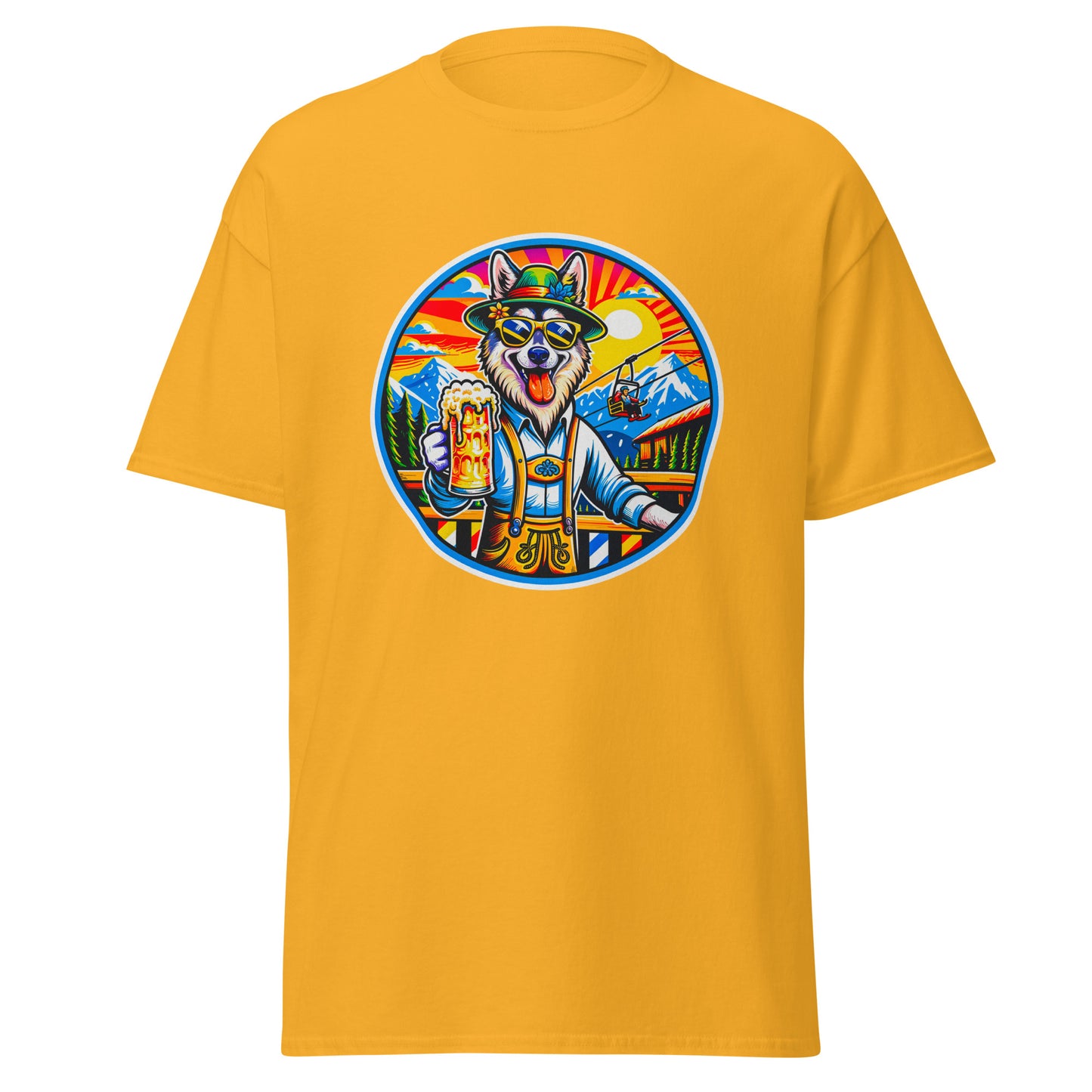 "Dogs On Vacation"-Kollektion - European Sledgedog - Klassisches Unisex-T-Shirt - 13 verschiedene Farben