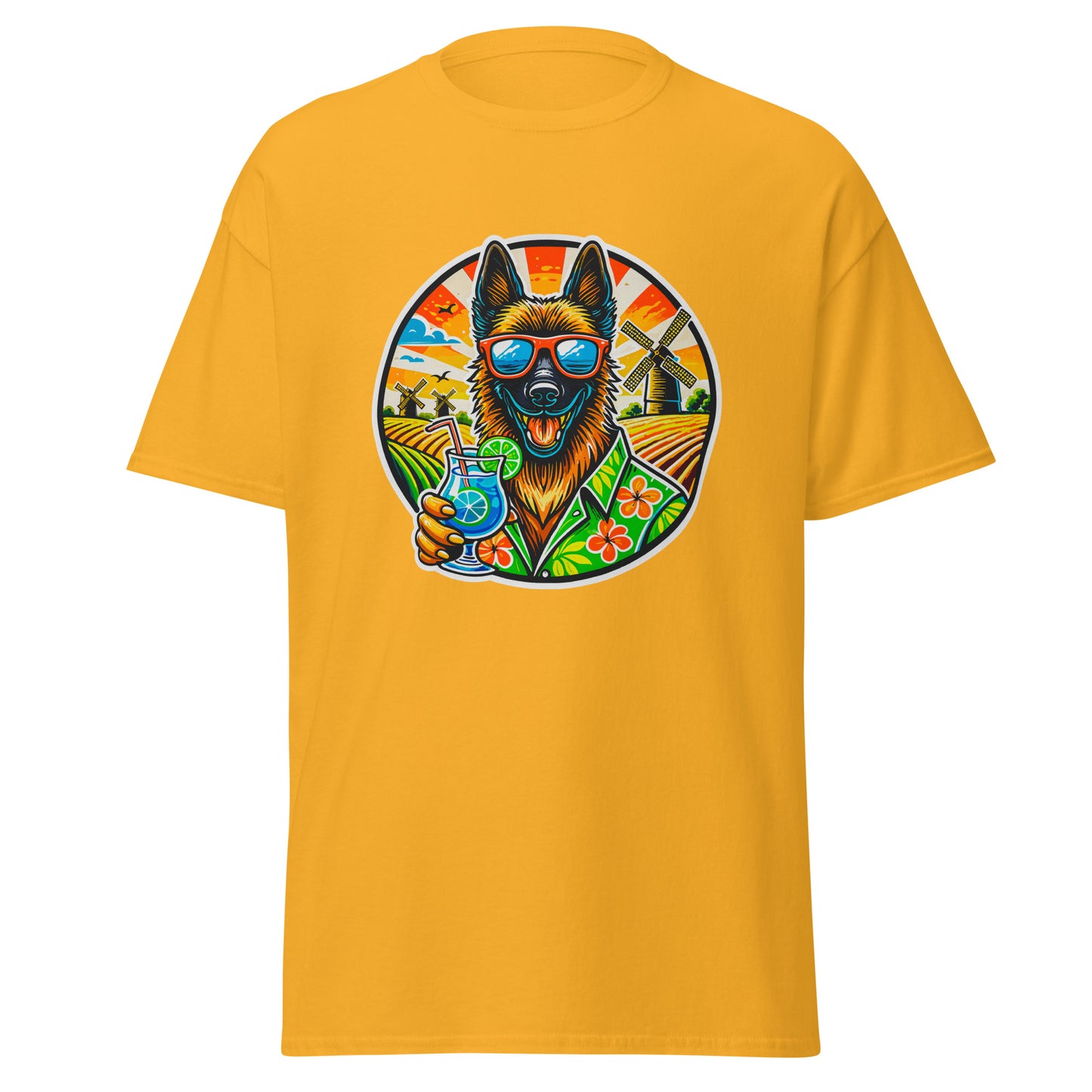 "Dogs On Vacation"-Kollektion - Dutch Shepherd - Klassisches Unisex-T-Shirt - 13 verschiedene Farben