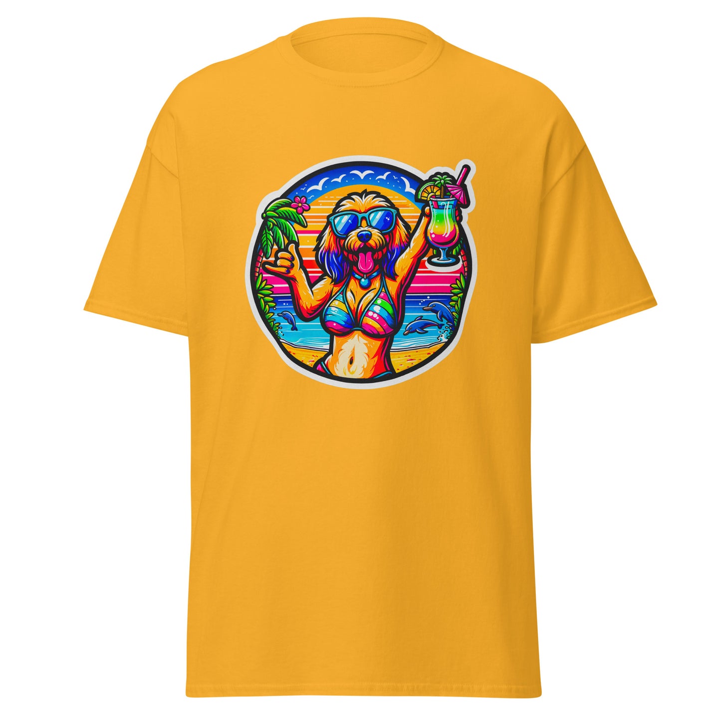 "Dogs On Vacation"-Kollektion - Blonde Havaneser #3 (female) - Klassisches Unisex-T-Shirt - 13 verschiedene Farben