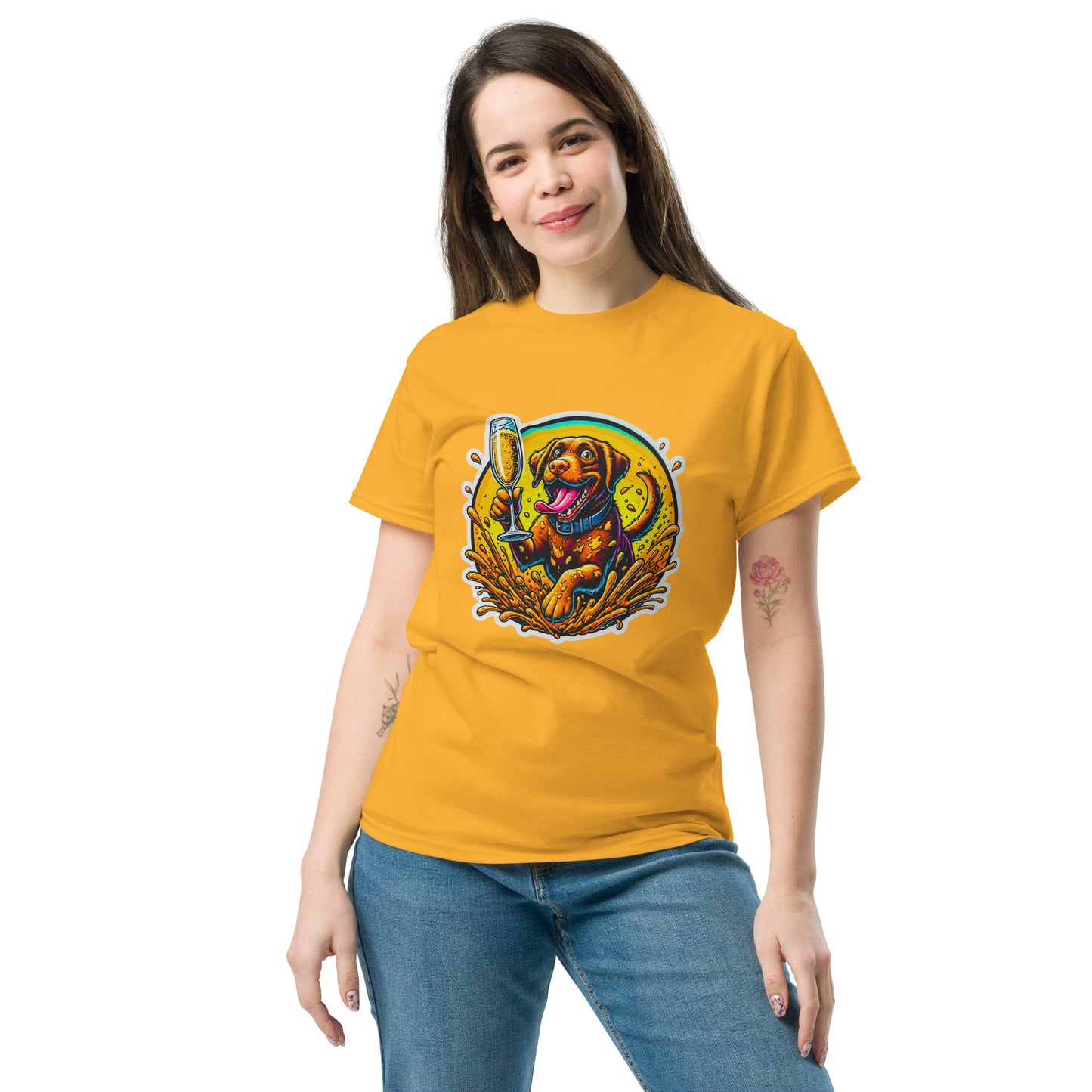 "Dogs On Vacation"-Kollektion - Brown Labbi - Klassisches Unisex-T-Shirt - 13 verschiedene Farben
