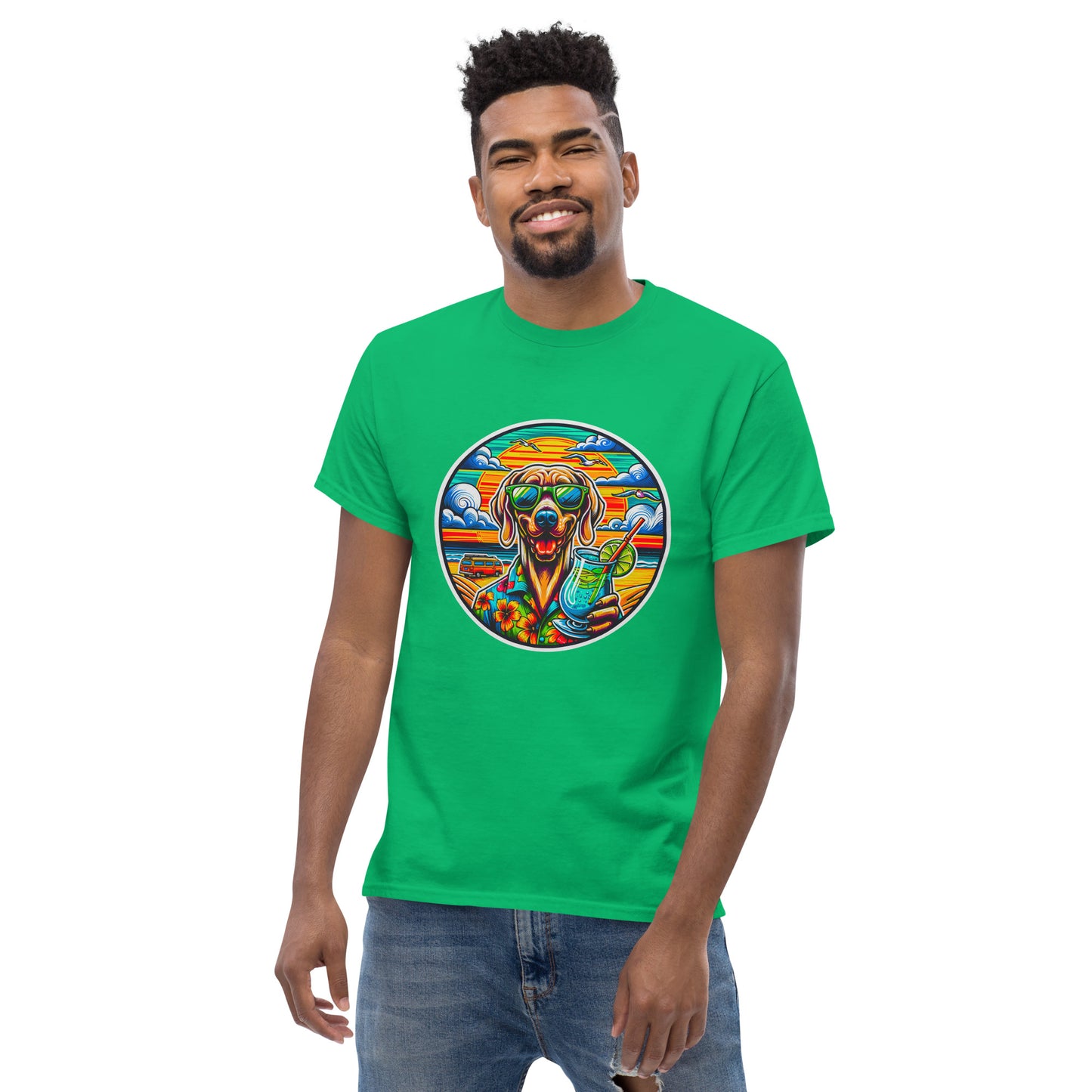 "Dogs On Vacation"-Kollektion - Weimeraner - Klassisches Unisex T-Shirt