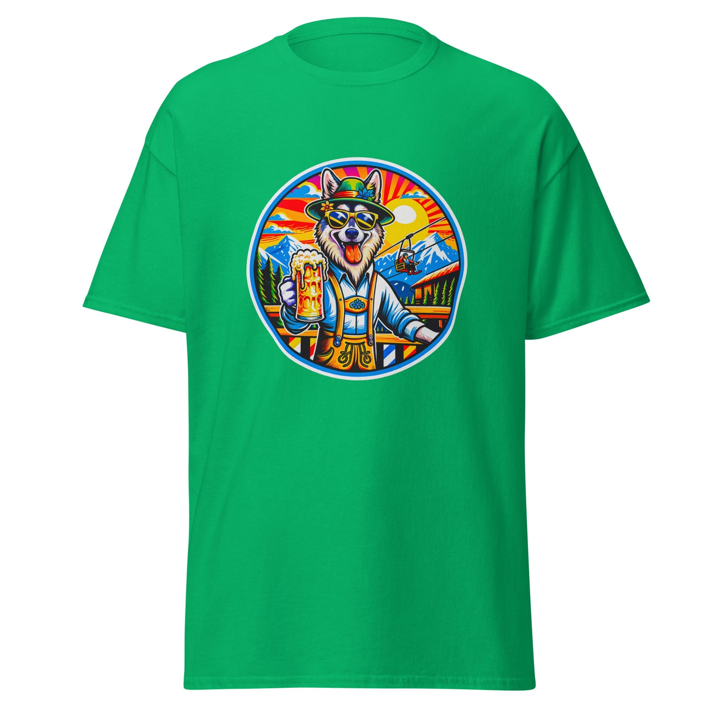 "Dogs On Vacation"-Kollektion - European Sled Dog - Klassisches Unisex-T-Shirt - 13 verschiedene Farben