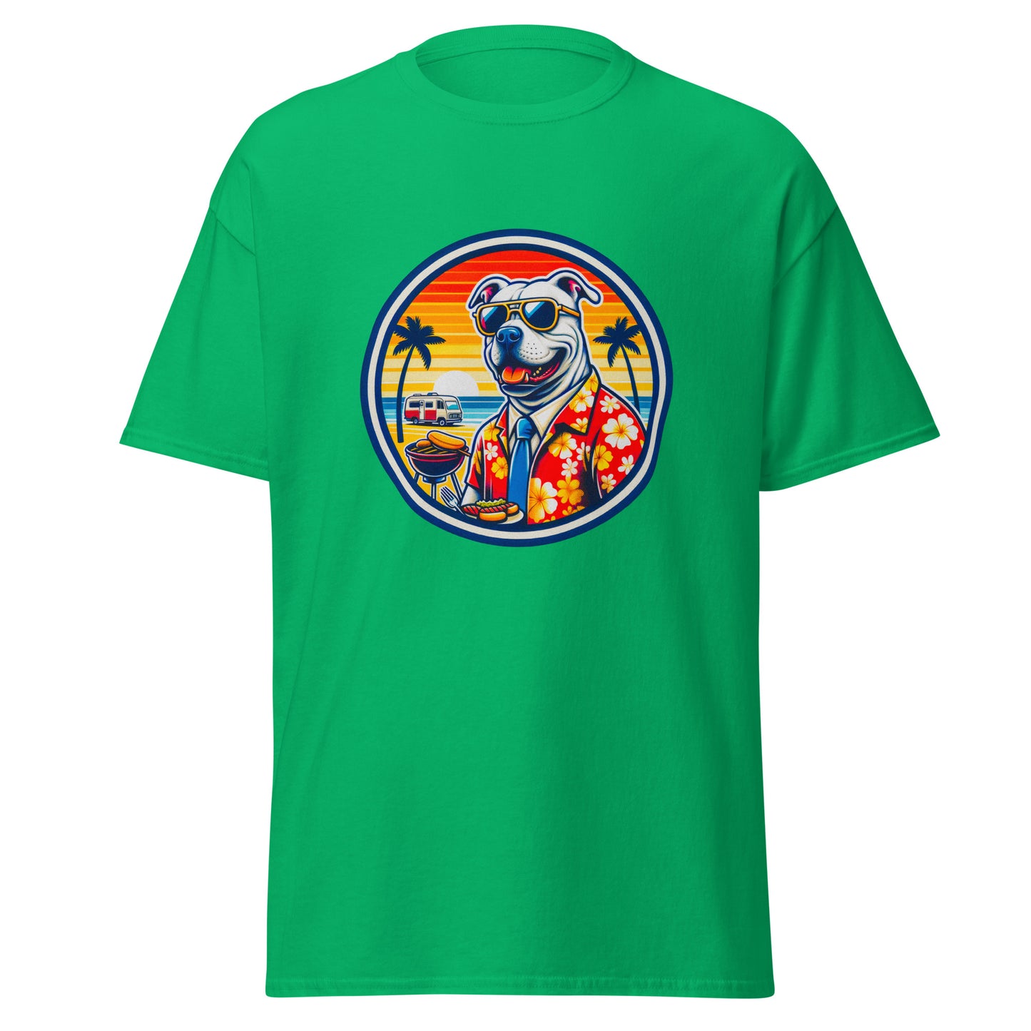"Dogs On Vacation"-Kollektion - Staffordshire-Terrier #1 - Klassisches Unisex-T-Shirt - 13 verschiedene Farben