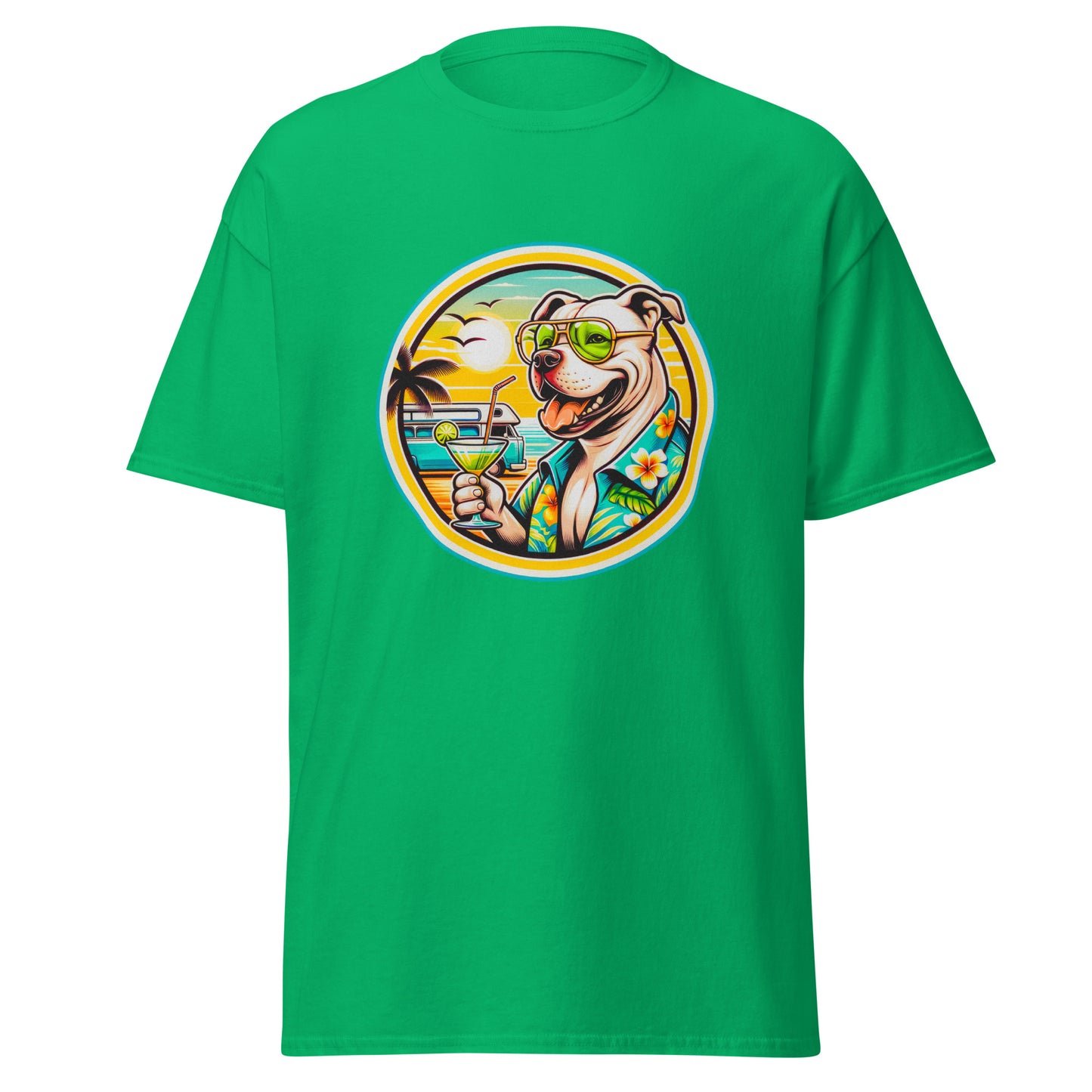 "Dogs On Vacation"-Kollektion - Staffordshire-Terrier #2 - Klassisches Unisex-T-Shirt - 13 verschiedene Farben