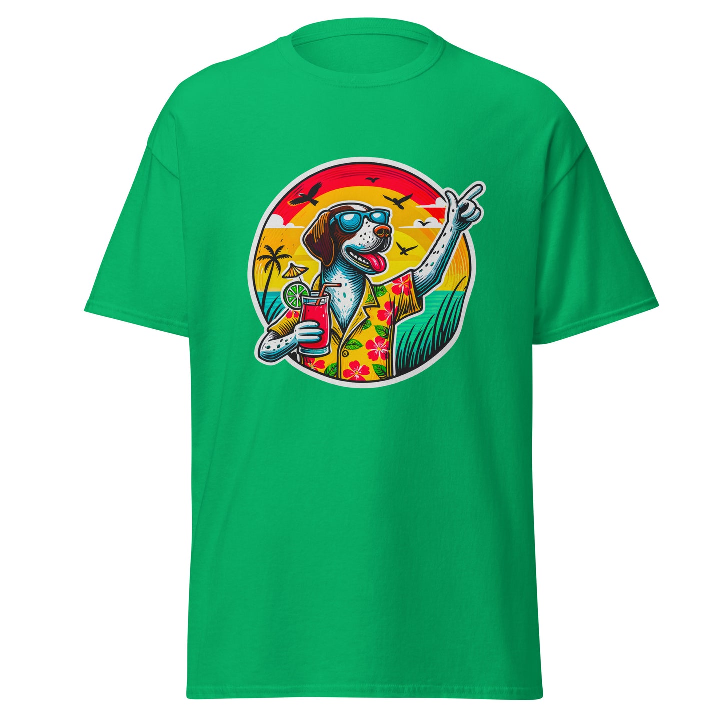 "Dogs On Vacation"-Kollektion - Pointer - Klassisches Unisex-T-Shirt - 13 verschiedene Farben
