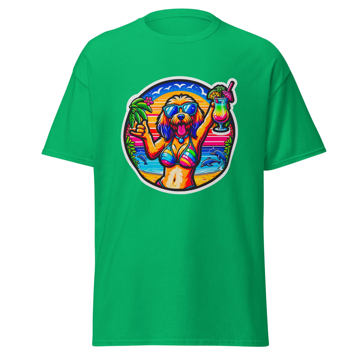 "Dogs On Vacation"-Kollektion - Blonde Haveneser (female) - Klassisches Unisex-T-Shirt - 13 verschiedene Farben