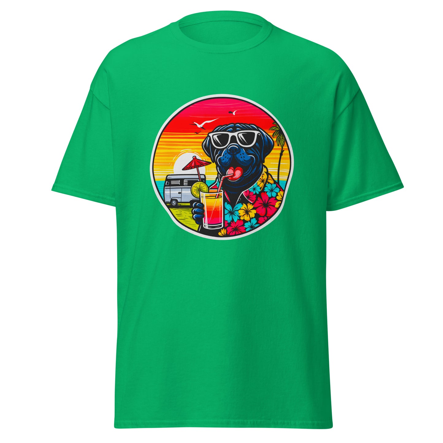 "Dogs On Vacation"-Kollektion - Black Mastiff - Klassisches Unisex-T-Shirt - 13 verschiedene Farben