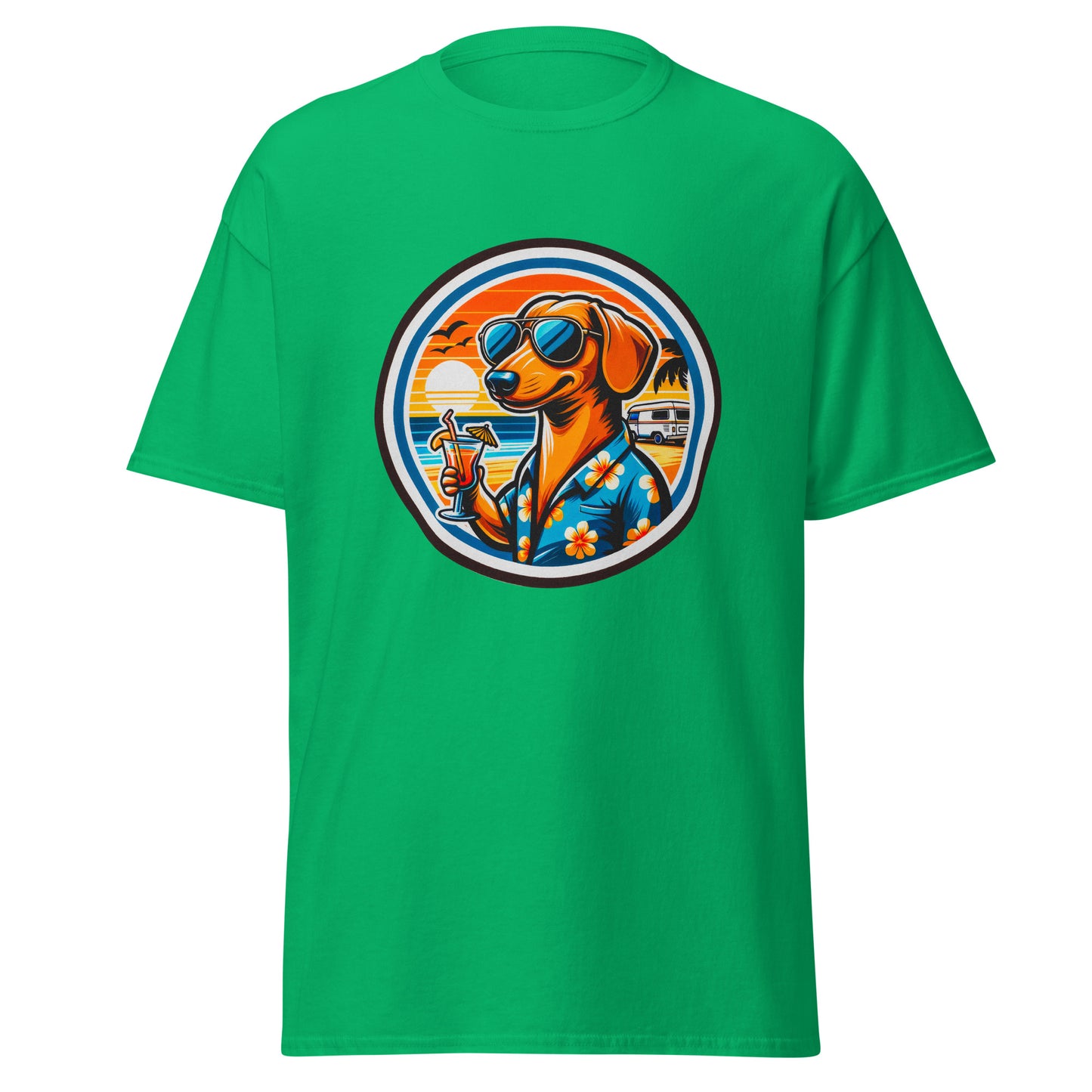 "Dogs On Vacation"-Kollektion - Cool Dachshund - Klassisches Unisex-T-Shirt - 13 verschiedene Farben