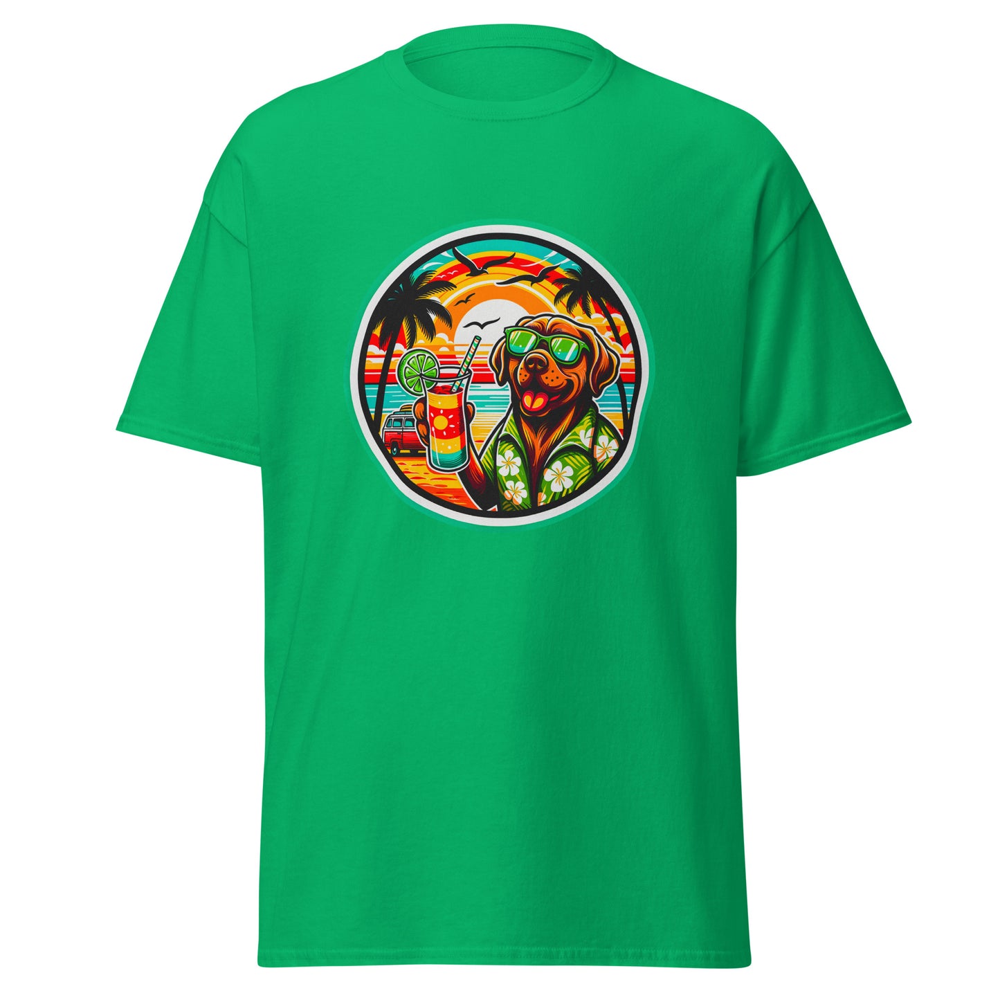 "Dogs On Vacation"-Kollektion - Brown Labrador - Klassisches Unisex-T-Shirt - 13 verschiedene Farben