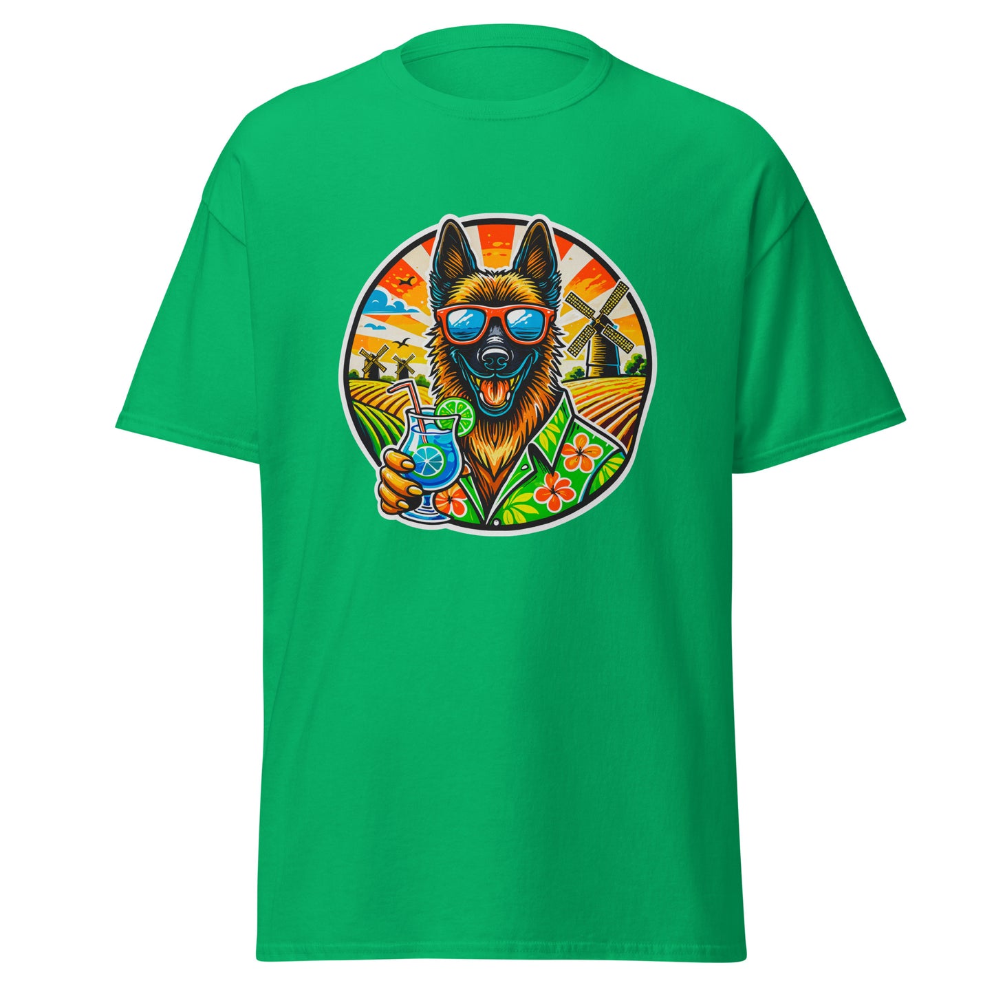 "Dogs On Vacation"-Kollektion - Dutch Shepherd - Klassisches Unisex-T-Shirt - 13 verschiedene Farben