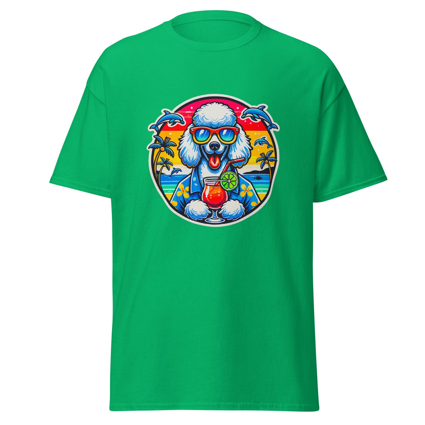 "Dogs On Vacation"-Kollektion - White Royal Poodle - Klassisches Unisex-T-Shirt - 13 verschiedene Farben