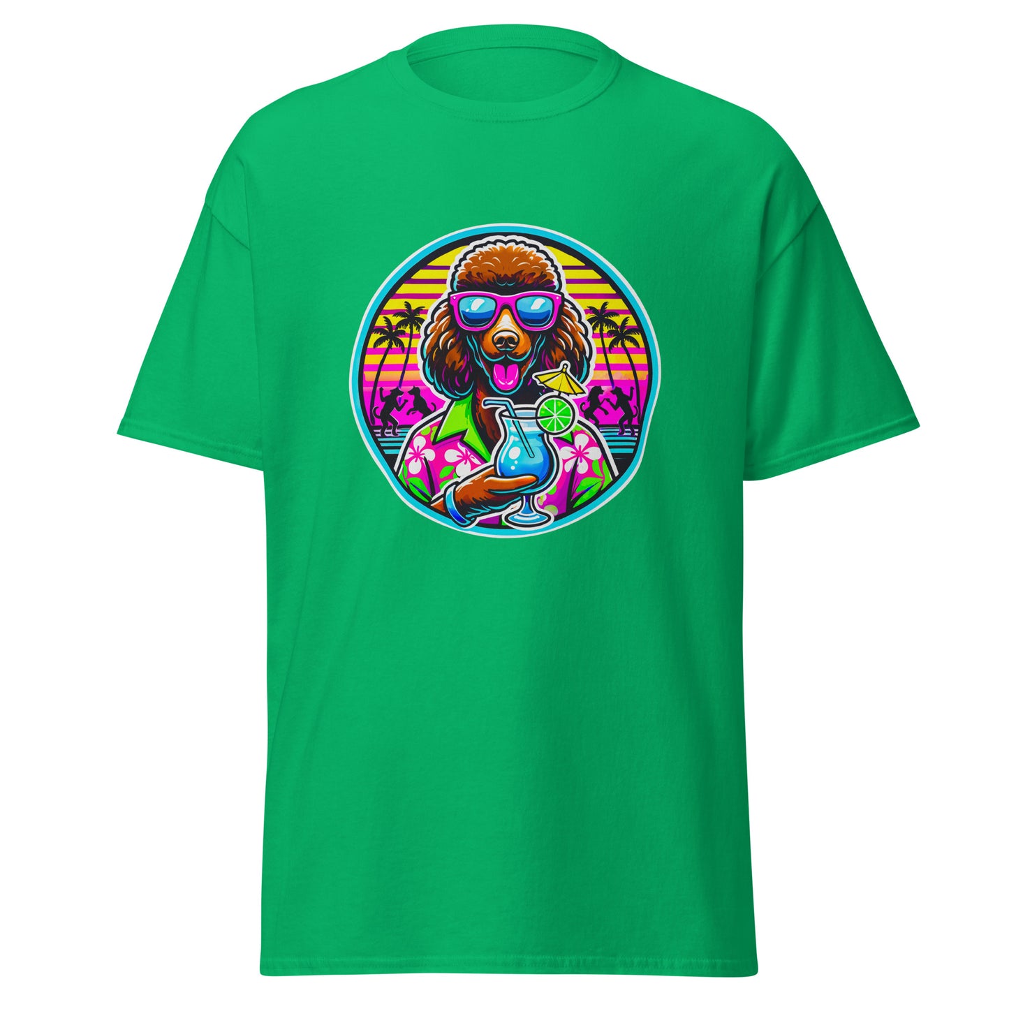 "Dogs On Vacation"-Kollektion - Brown Royal Poodle - Klassisches Unisex-T-Shirt - 13 verschiedene Farben