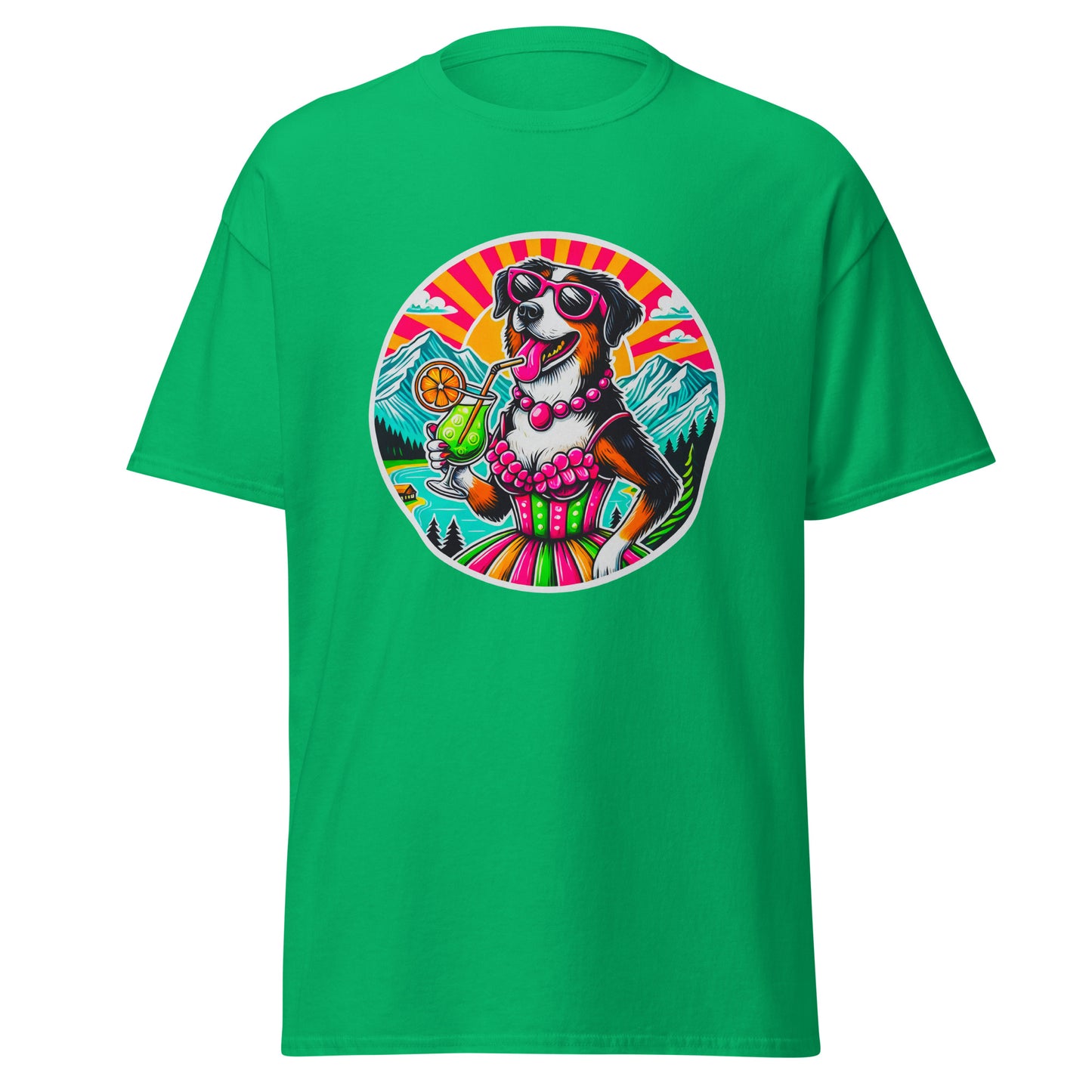 "Dogs On Vacation"-Kollektion - Schweizer Sennenhund - Klassisches Unisex-T-Shirt - 13 verschiedene Farben
