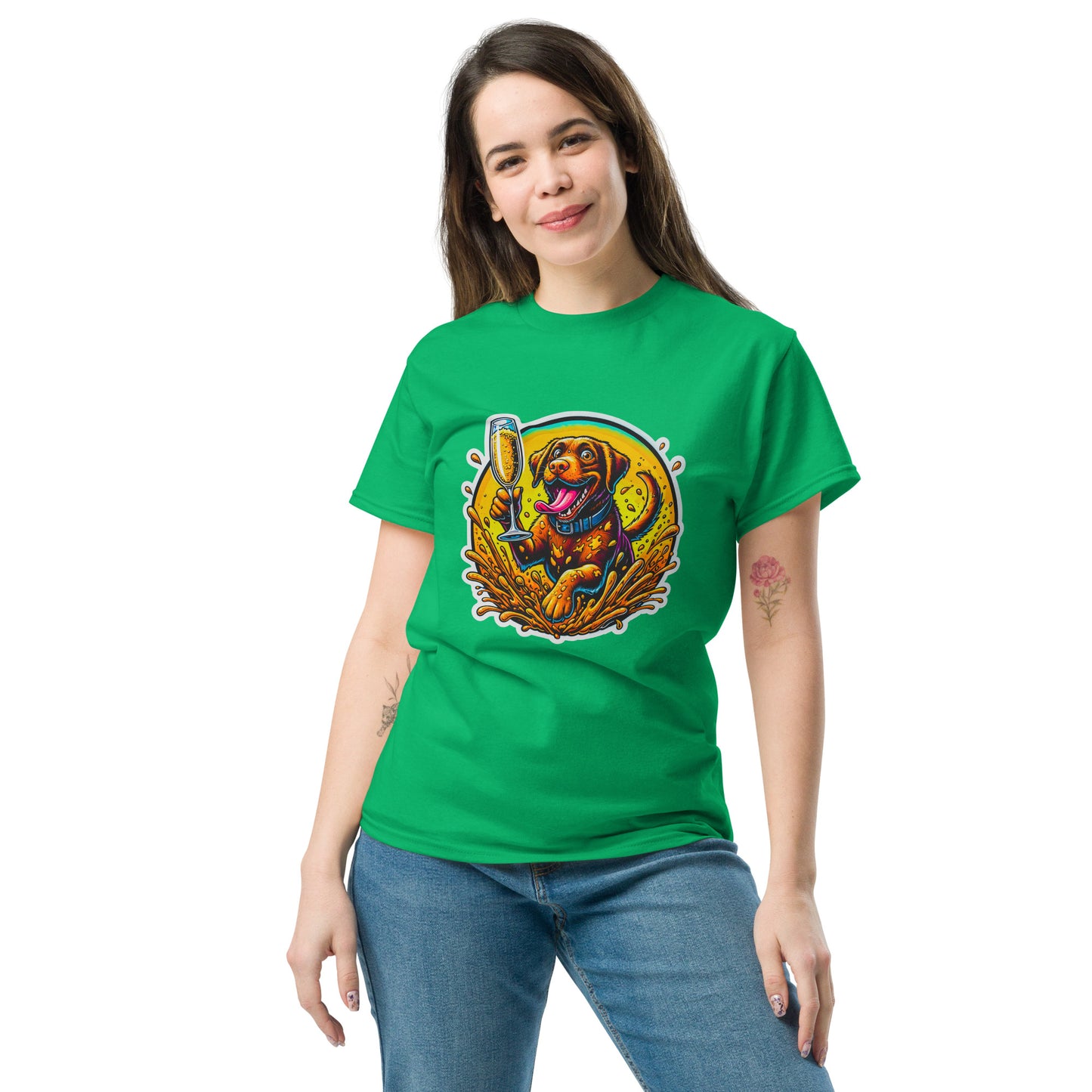 "Dogs On Vacation"-Kollektion - Brown Labbi - Klassisches Unisex-T-Shirt - 13 verschiedene Farben