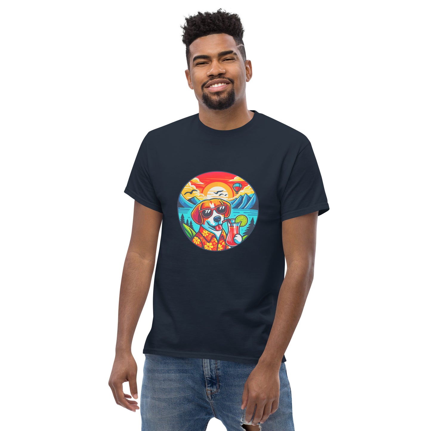 "Dogs On Vacation"-Kollektion - Beagle - Klassisches Unisex-T-Shirt - 13 verschiedene Farben