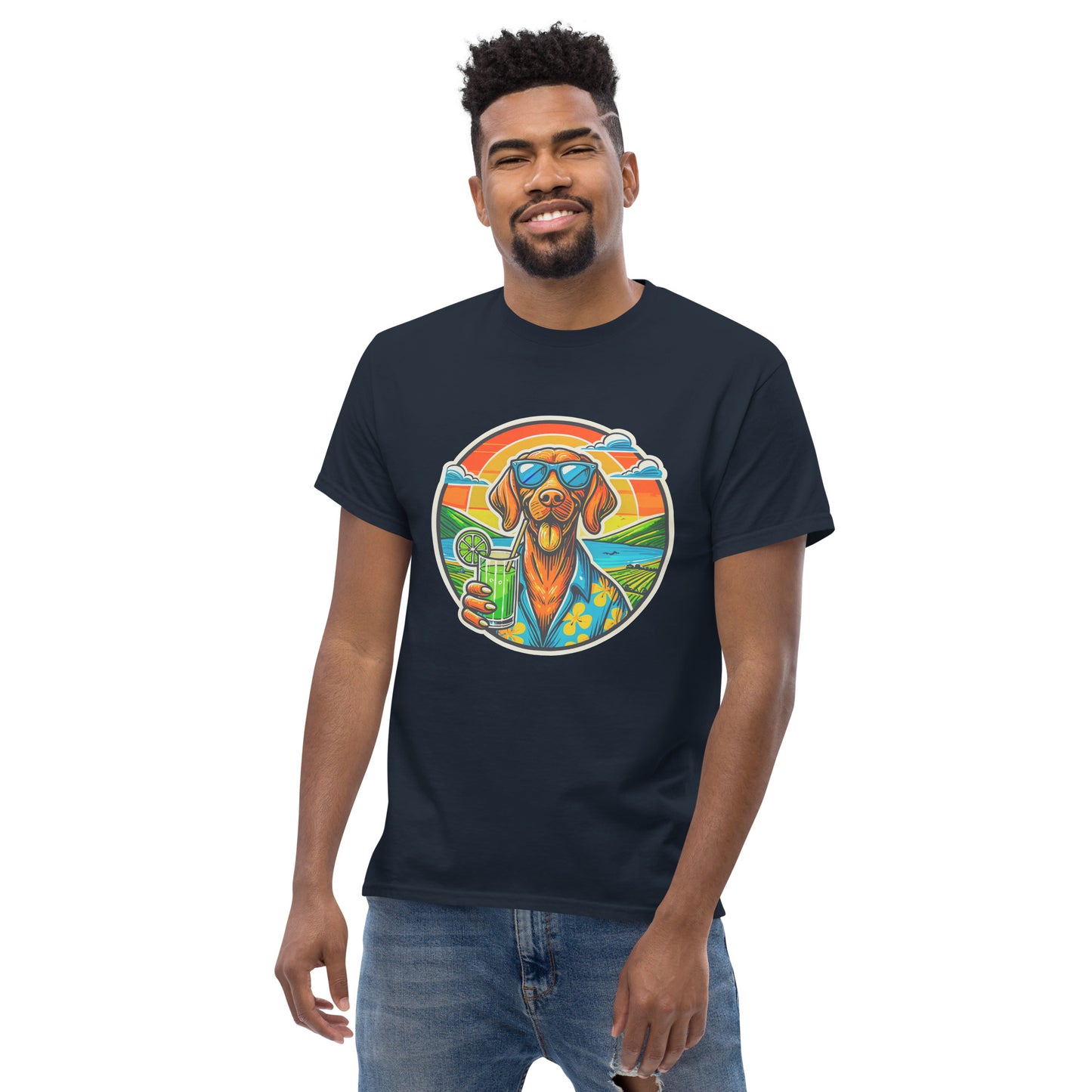 "Dogs On Vacation"-Kollektion - Viszla - Klassisches Unisex-T-Shirt - 13 verschiedene Farben