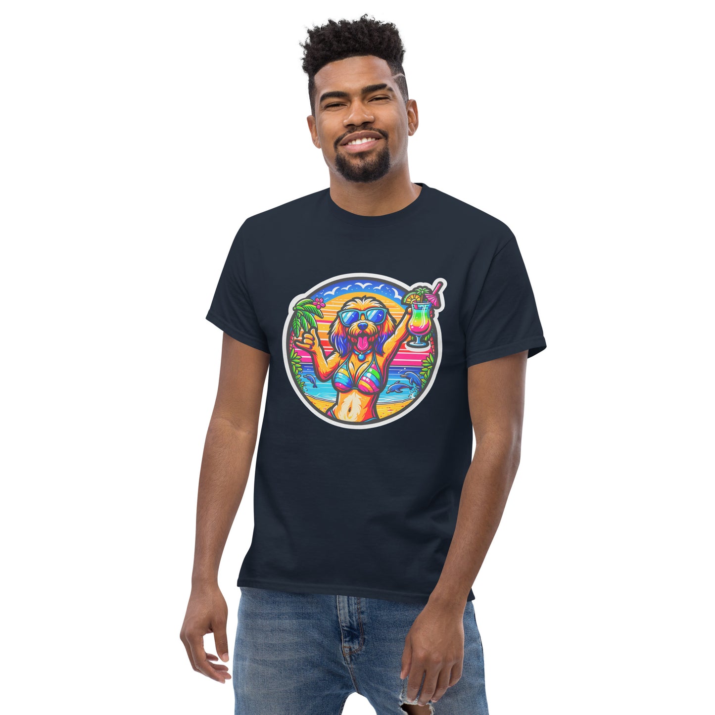 "Dogs On Vacation"-Kollektion - Blonde Haveneser (female) - Klassisches Unisex-T-Shirt - 13 verschiedene Farben