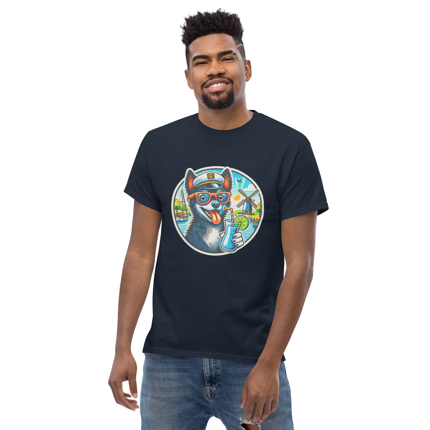 "Dogs On Vacation"-Kollektion - Schipperke - Klassisches Unisex-T-Shirt - 13 verschiedene Farben