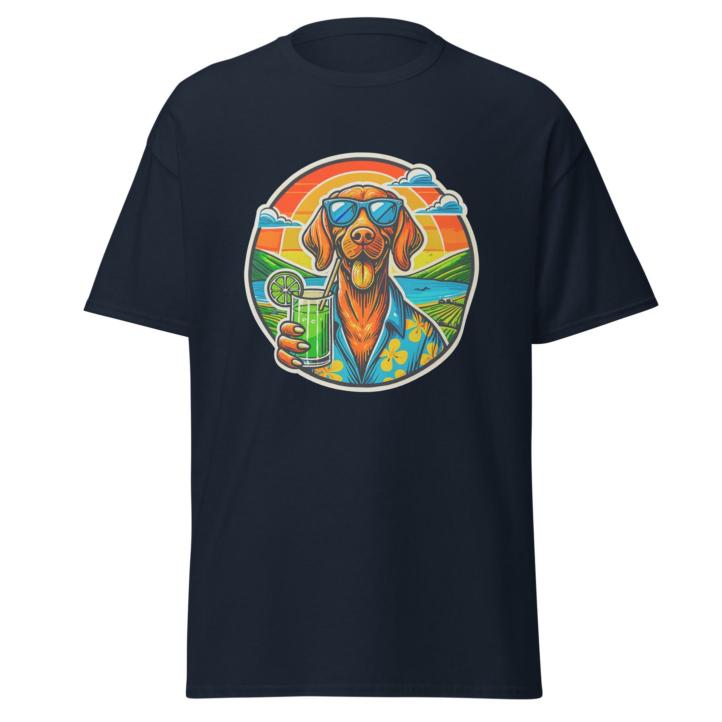 "Dogs On Vacation"-Kollektion - Viszla - Klassisches Unisex-T-Shirt - 13 verschiedene Farben