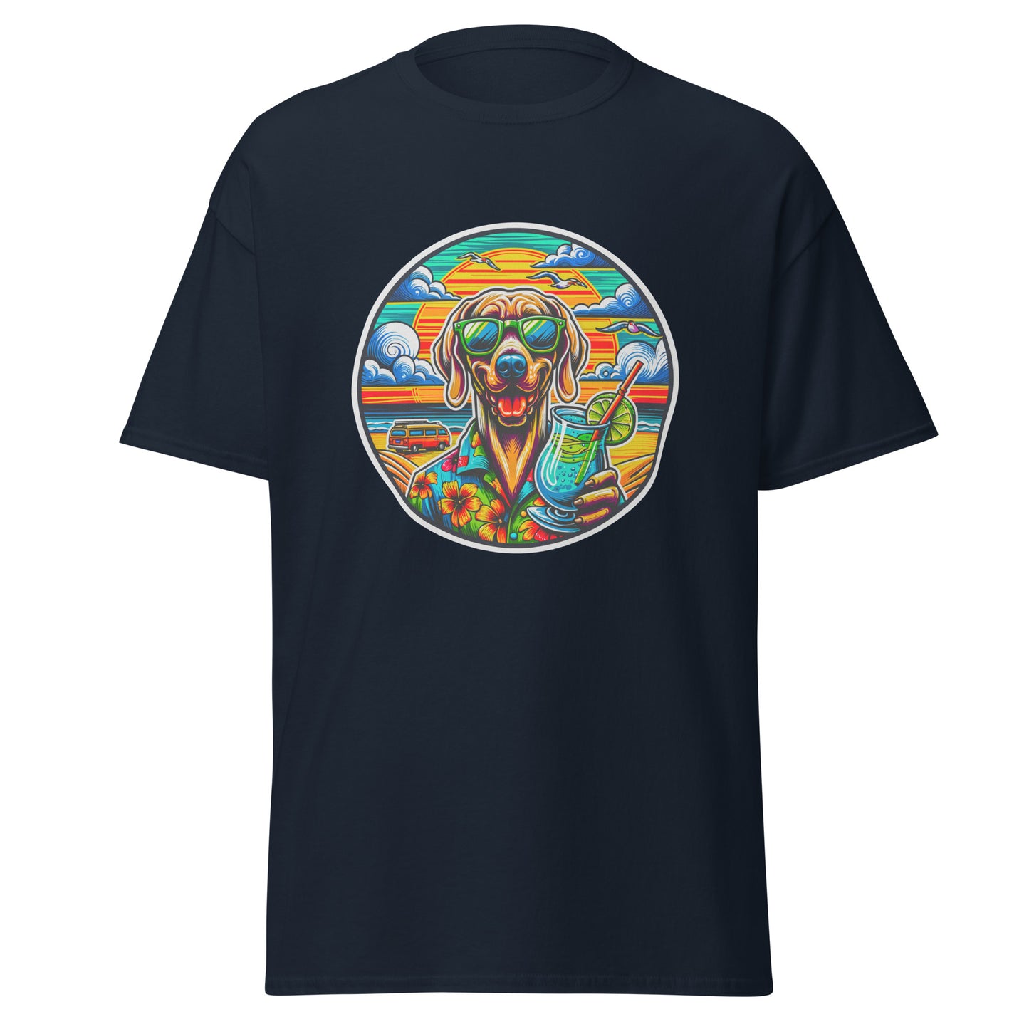 "Dogs On Vacation"-Kollektion - Weimeraner - Klassisches Unisex T-Shirt