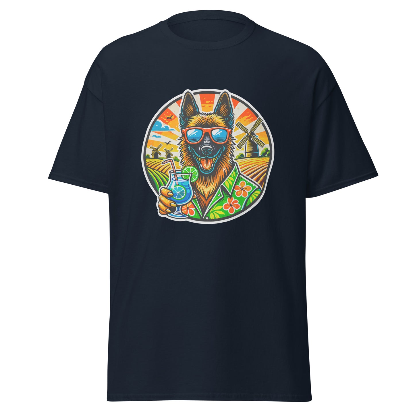 "Dogs On Vacation"-Kollektion - Dutch Shepherd - Klassisches Unisex-T-Shirt - 13 verschiedene Farben