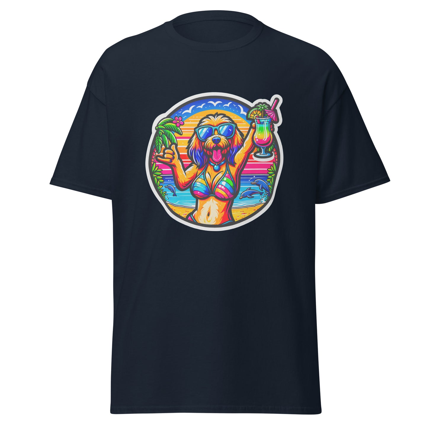 "Dogs On Vacation"-Kollektion - Blonde Havaneser #3 (female) - Klassisches Unisex-T-Shirt - 13 verschiedene Farben