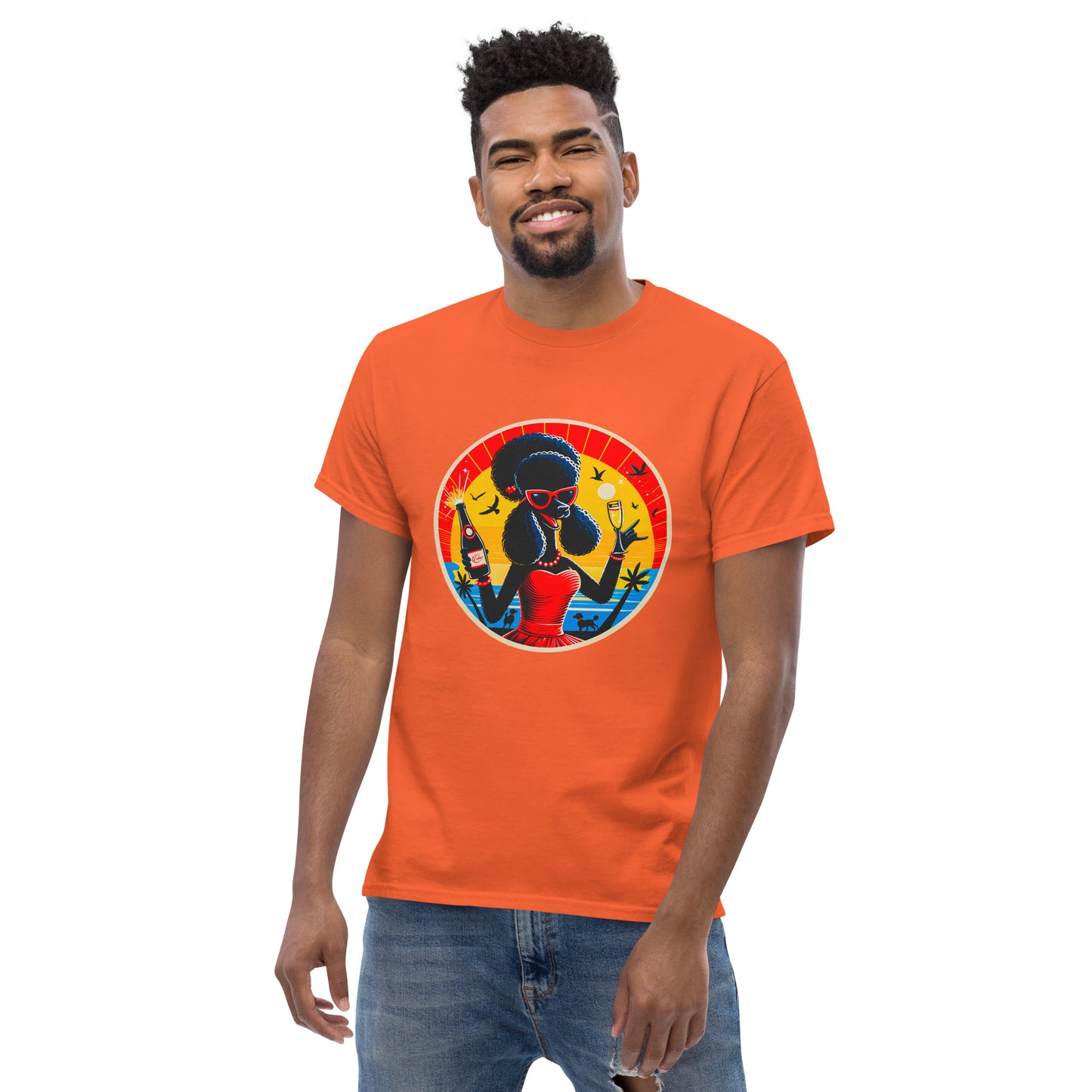Klassisches Unisex T-"Dogs On Vacation"-Kollektion - Black Royal Poodle (female) #2 - Klassisches Unisex-T-Shirt - 13 verschiedene Farben