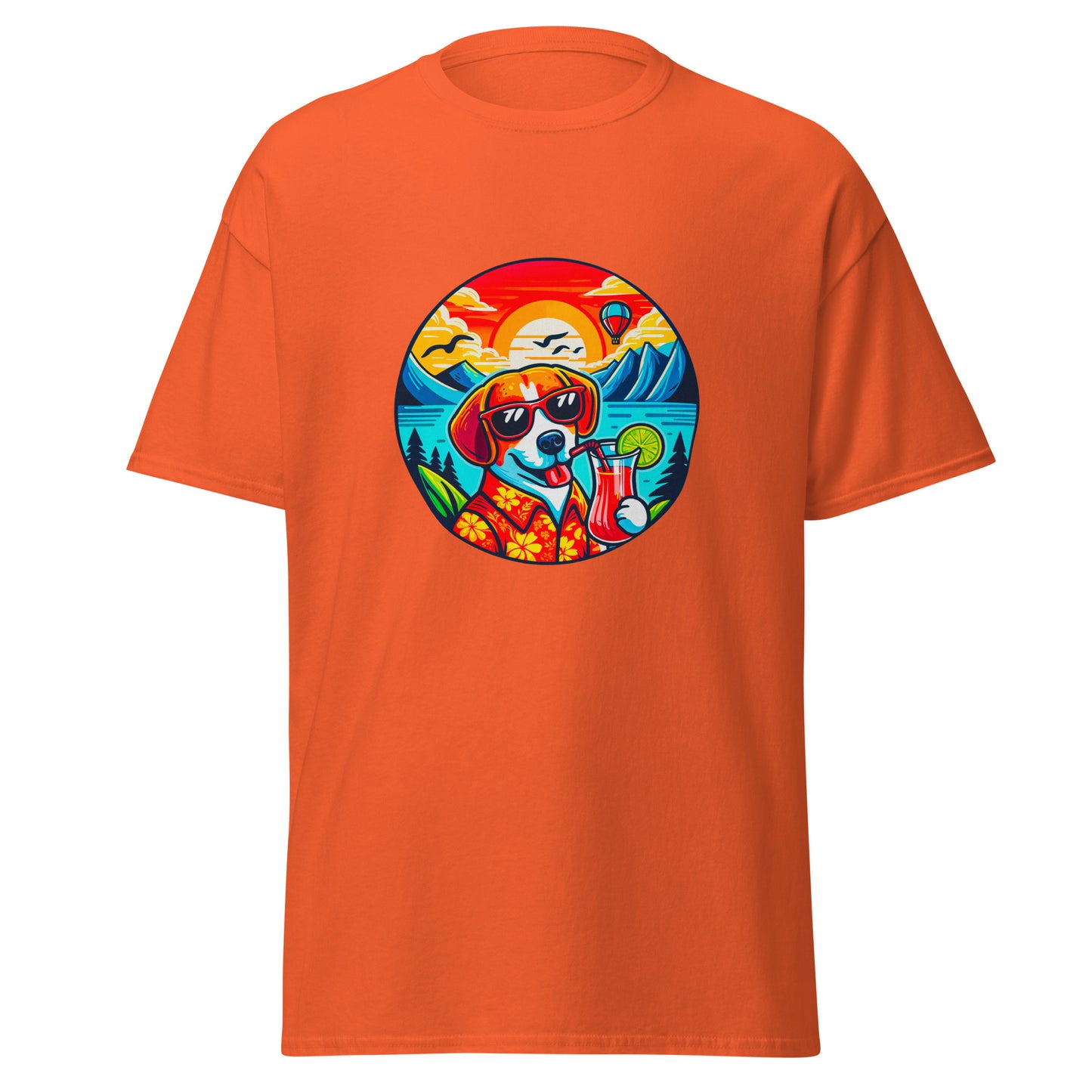 "Dogs On Vacation"-Kollektion - Beagle - Klassisches Unisex-T-Shirt - 13 verschiedene Farben