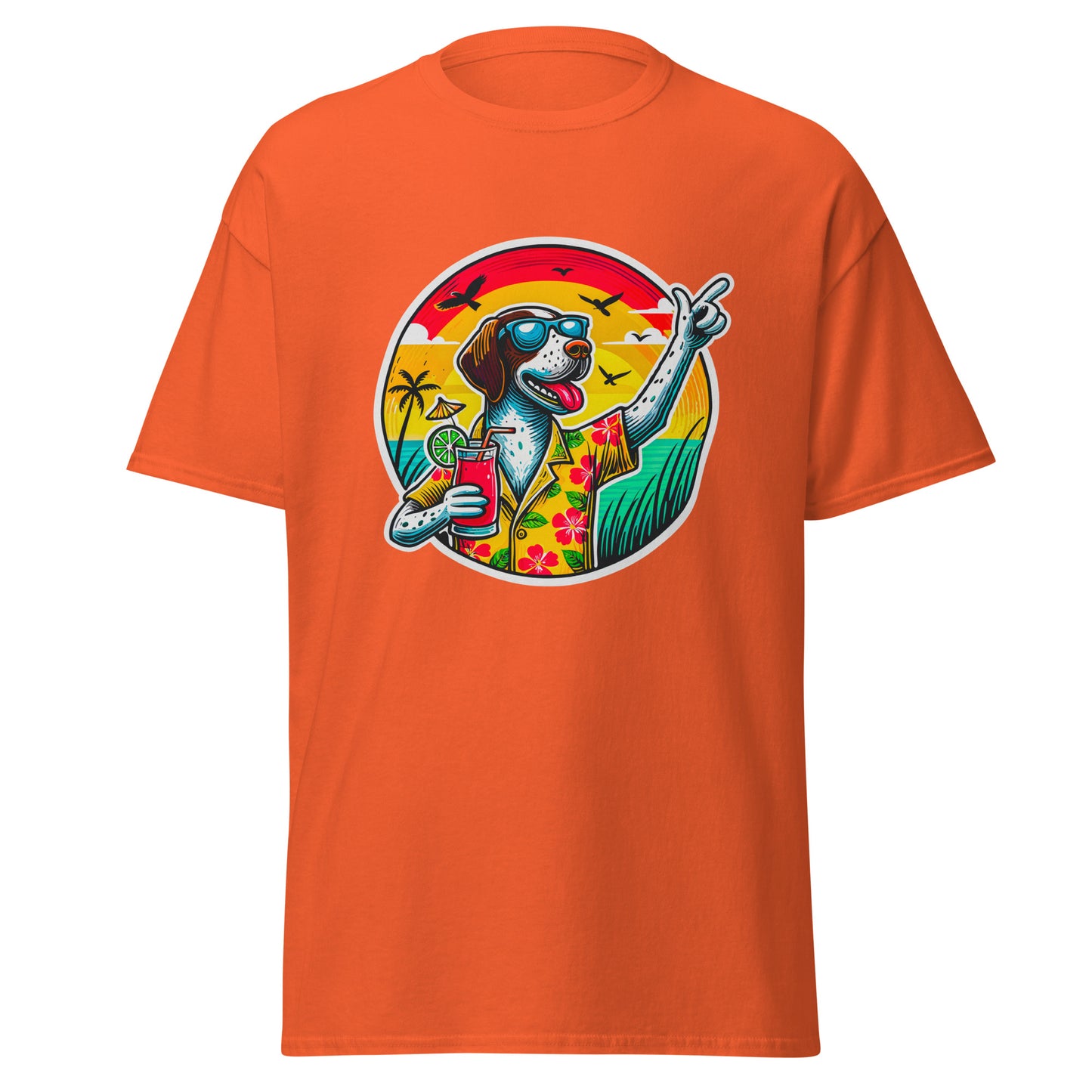 "Dogs On Vacation"-Kollektion - Pointer - Klassisches Unisex-T-Shirt - 13 verschiedene Farben