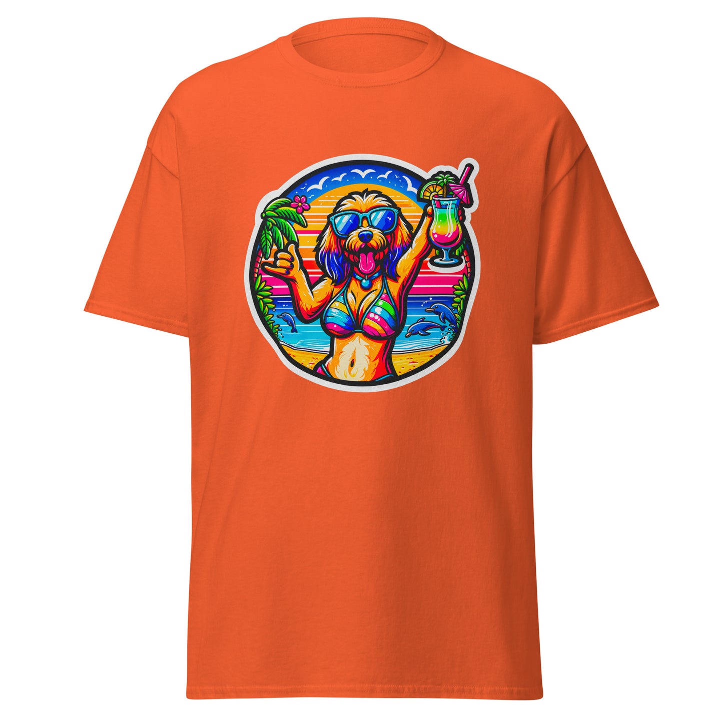 "Dogs On Vacation"-Kollektion - Blonde Haveneser (female) - Klassisches Unisex-T-Shirt - 13 verschiedene Farben