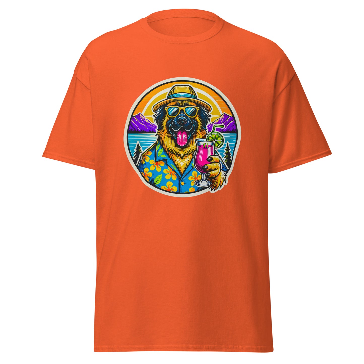 "Dogs On Vacation"-Kollektion - Leonberger - Klassisches Unisex-T-Shirt - 13 verschiedene Farben