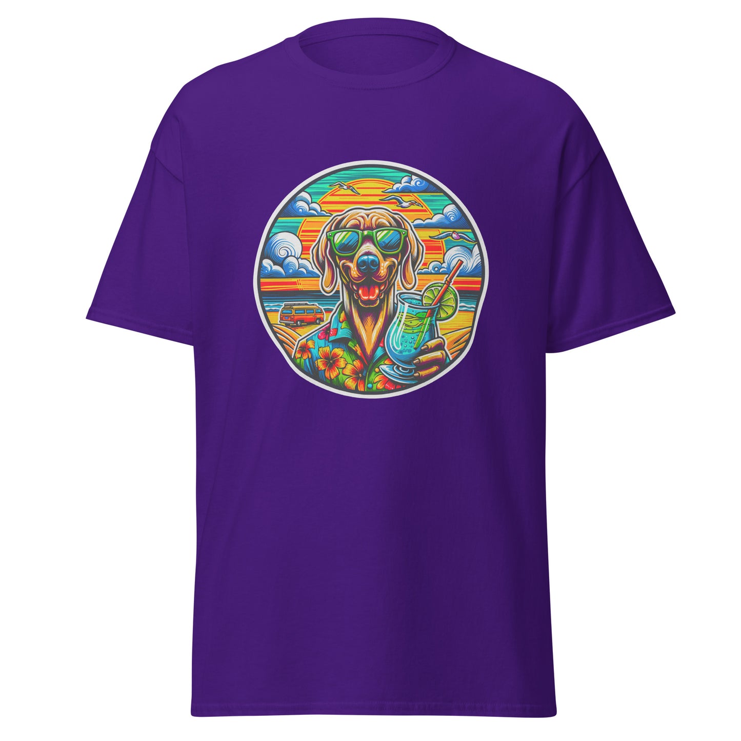 "Dogs On Vacation"-Kollektion - Weimeraner - Klassisches Unisex T-Shirt