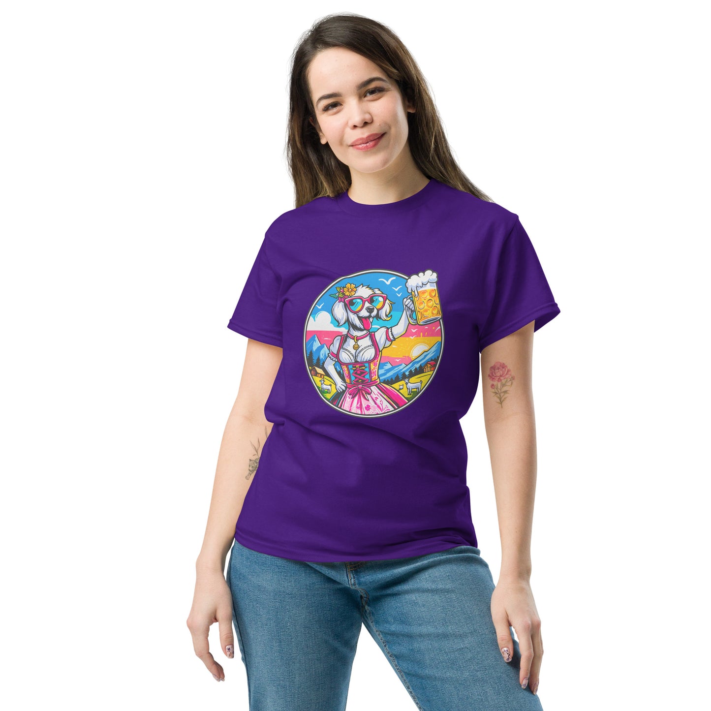 "Dogs On Vacation"-Kollektion - White Havaneser (female) - Klassisches Unisex-T-Shirt - 13 verschiedene Farben