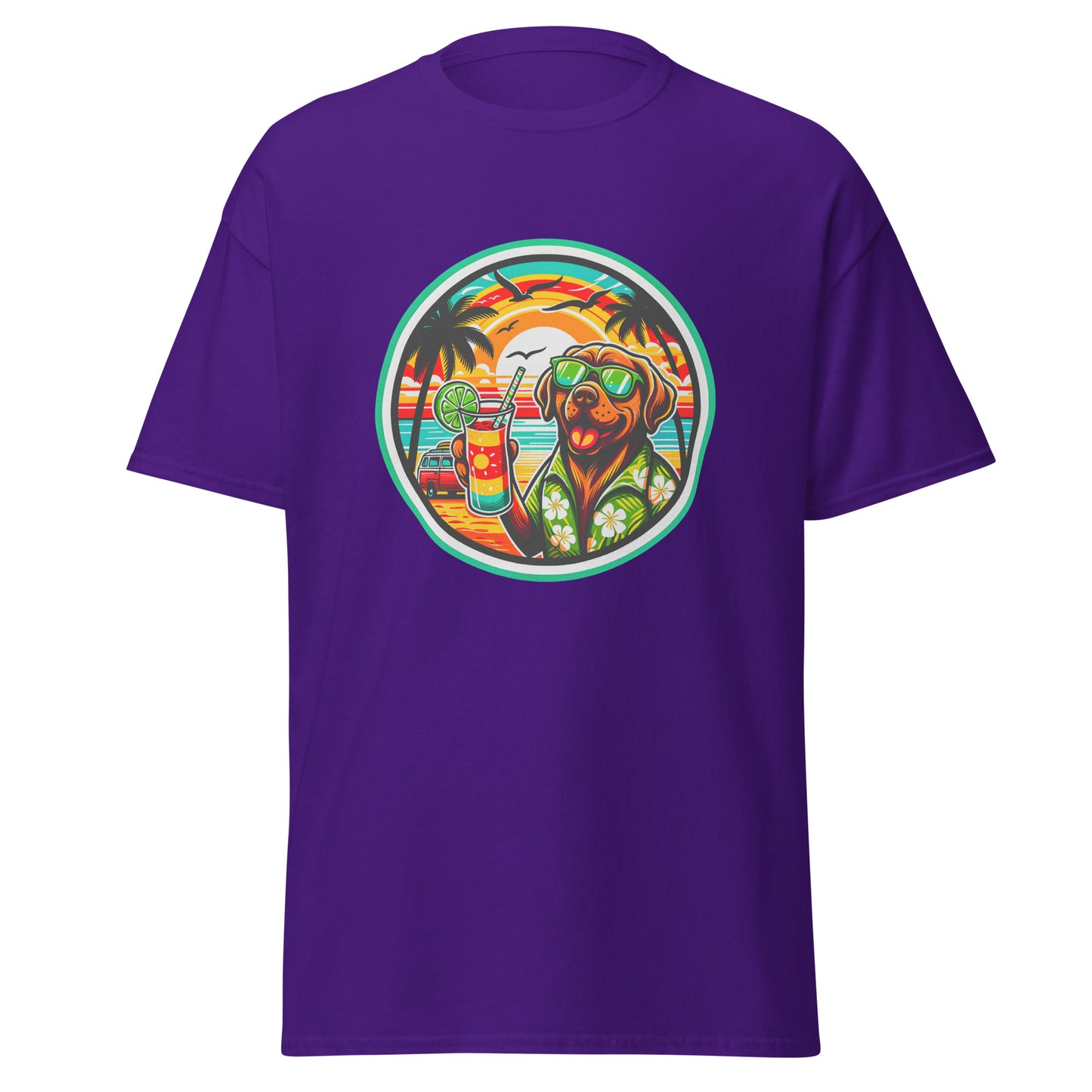 "Dogs On Vacation"-Kollektion - Brown Labrador - Klassisches Unisex-T-Shirt - 13 verschiedene Farben