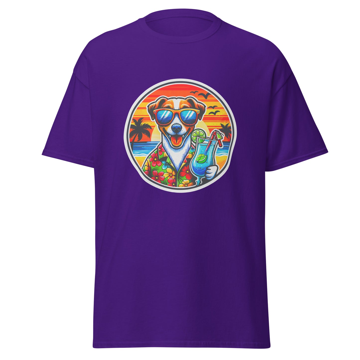 "Dogs On Vacation"-Kollektion - Jack-Russel-Terrier - Klassisches Unisex-T-Shirt - 13 verschiedene Farben