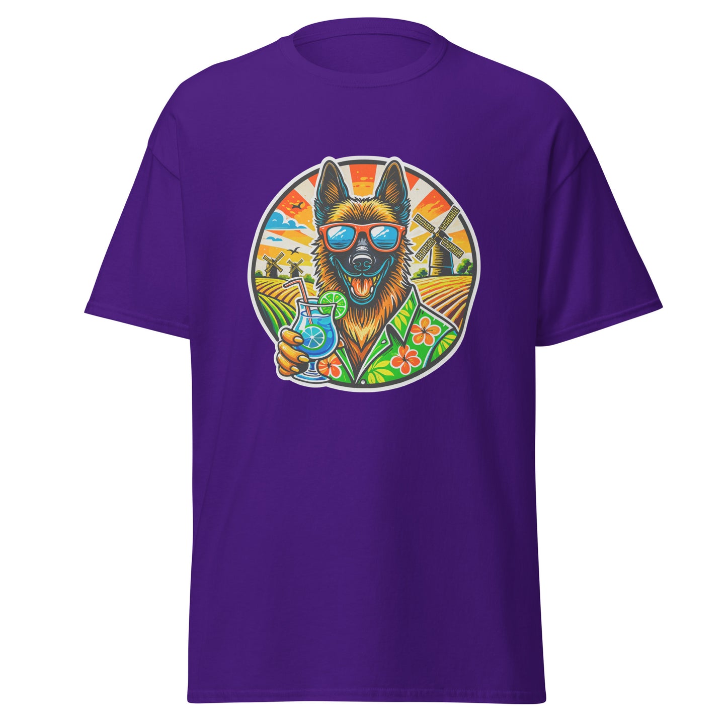 "Dogs On Vacation"-Kollektion - Dutch Shepherd - Klassisches Unisex-T-Shirt - 13 verschiedene Farben