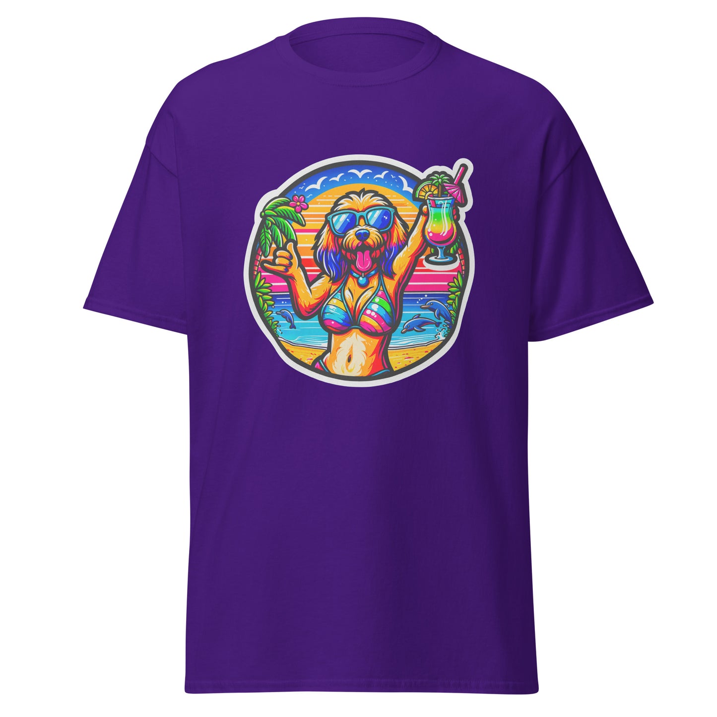 "Dogs On Vacation"-Kollektion - Blonde Havaneser #3 (female) - Klassisches Unisex-T-Shirt - 13 verschiedene Farben