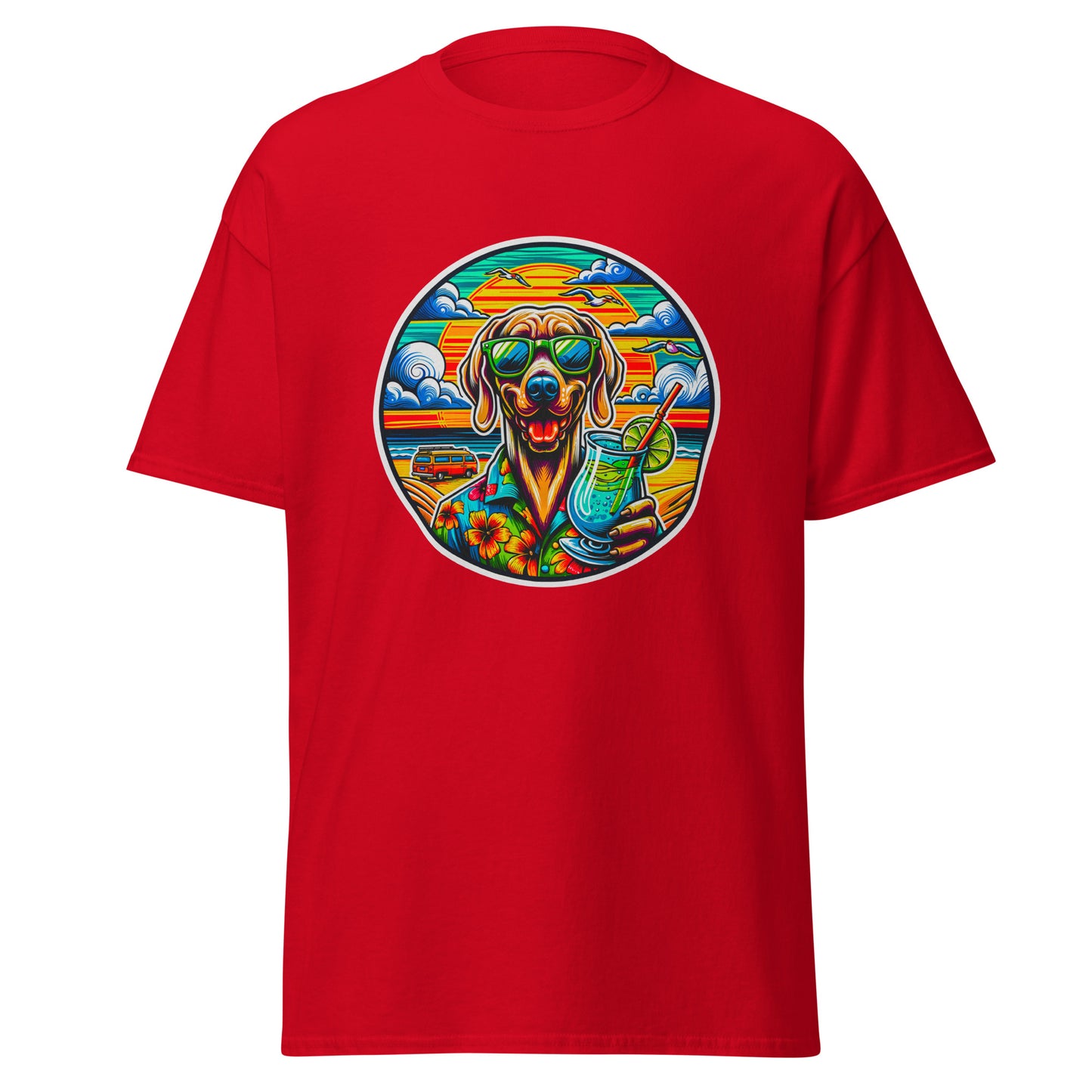 "Dogs On Vacation"-Kollektion - Weimeraner - Klassisches Unisex T-Shirt