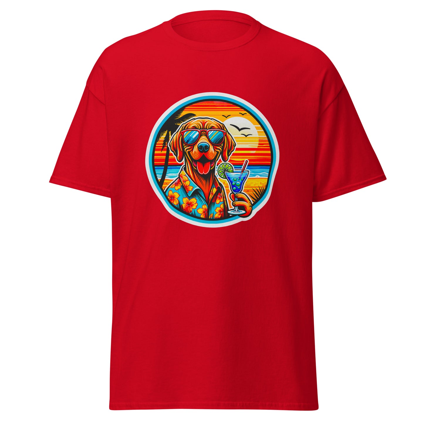 "Dogs On Vacation"-Kollektion - Viszla - Klassisches Unisex-T-Shirt - 13 verschiedene Farben