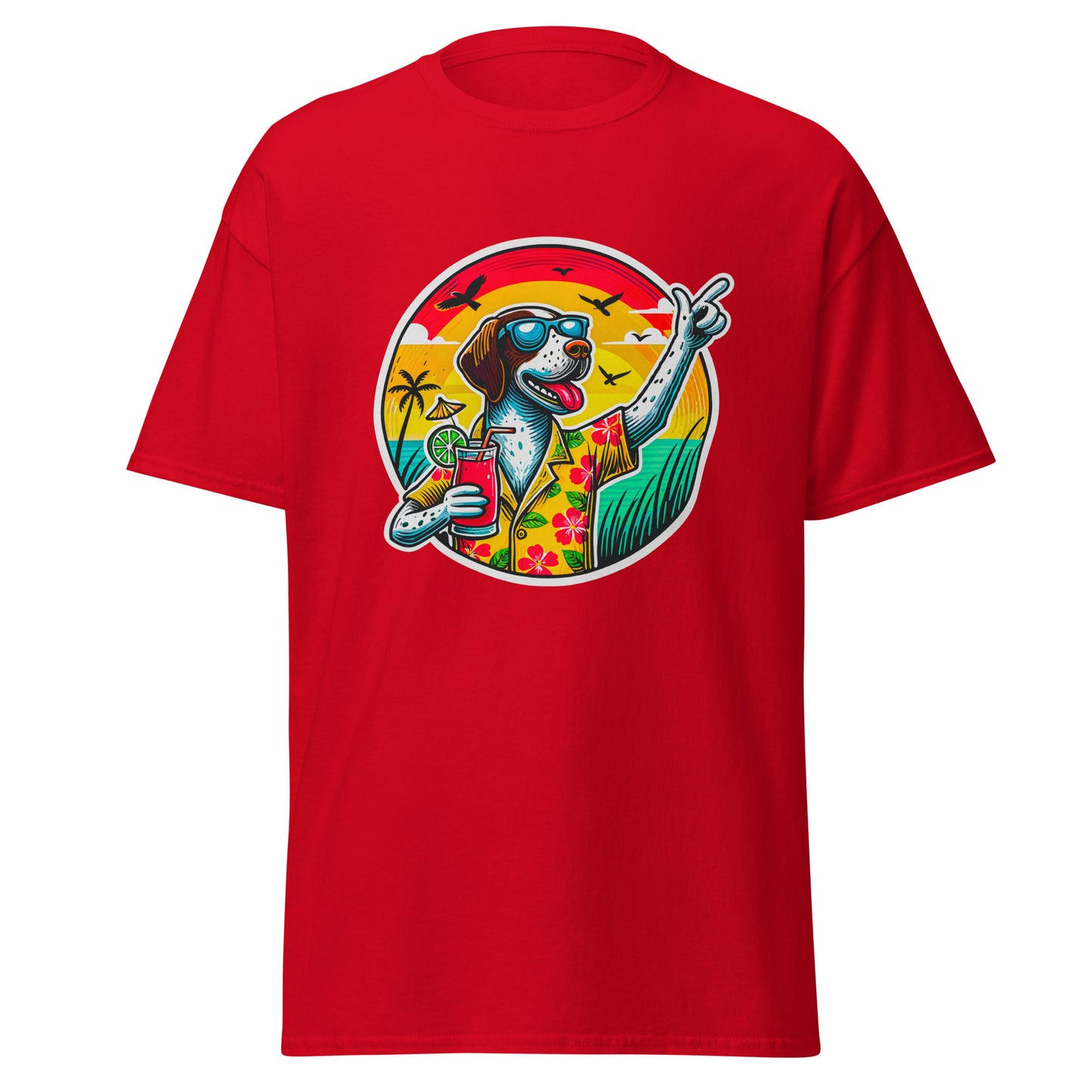 "Dogs On Vacation"-Kollektion - Pointer - Klassisches Unisex-T-Shirt - 13 verschiedene Farben