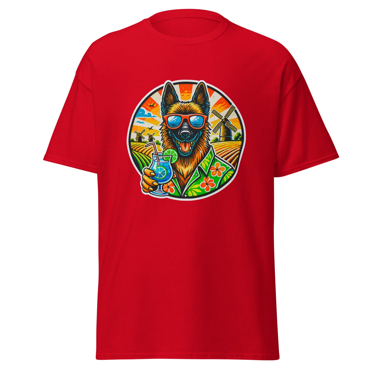"Dogs On Vacation"-Kollektion - Dutch Shepherd - Klassisches Unisex-T-Shirt - 13 verschiedene Farben