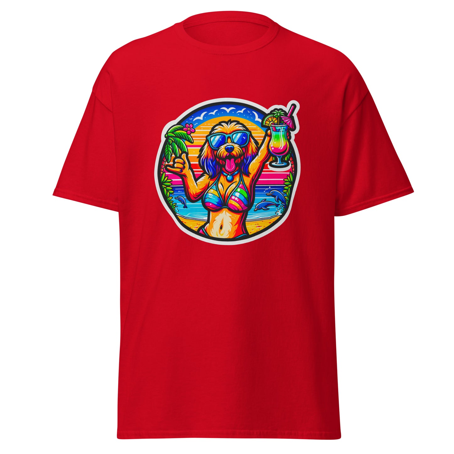 "Dogs On Vacation"-Kollektion - Blonde Havaneser #3 (female) - Klassisches Unisex-T-Shirt - 13 verschiedene Farben