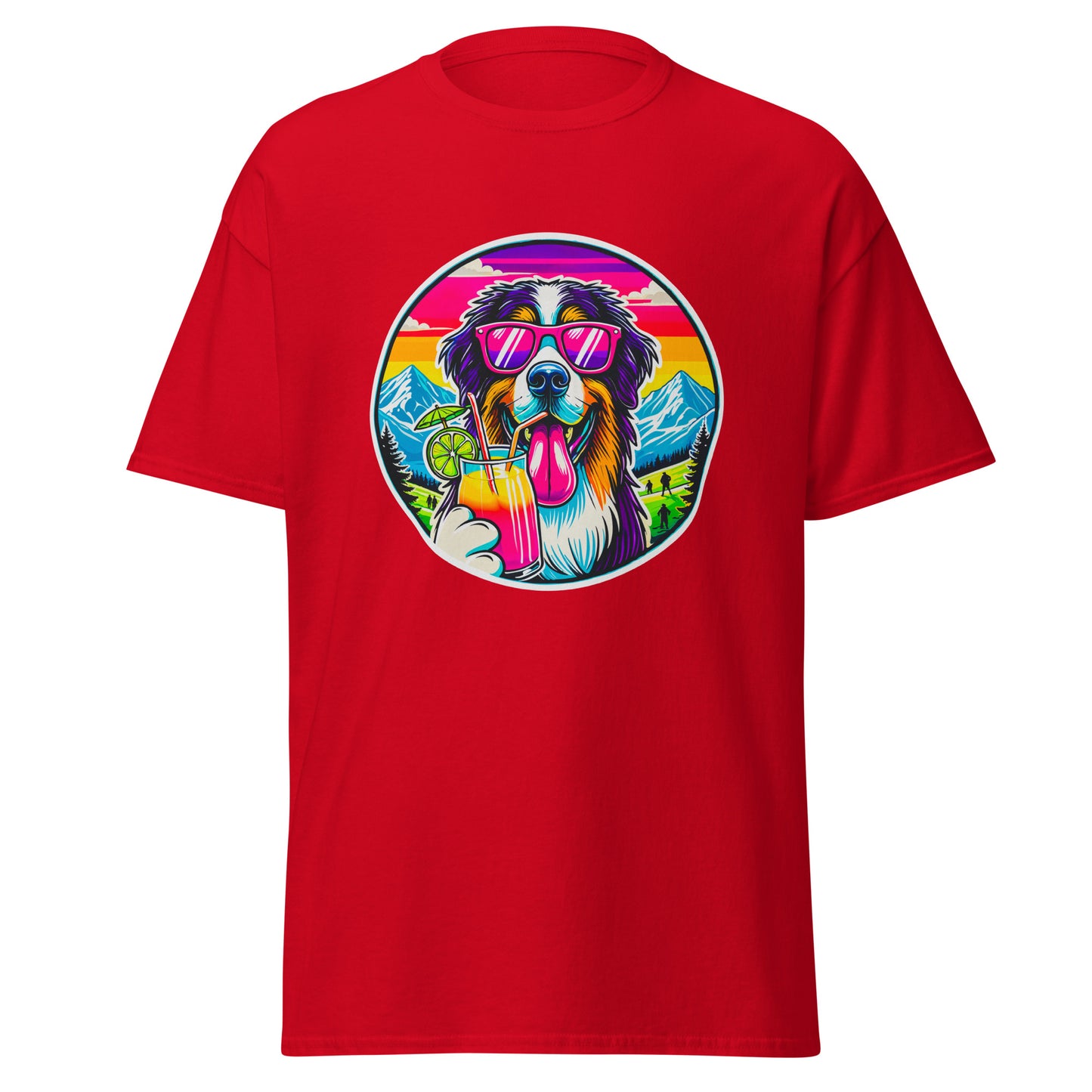 "Dogs On Vacation"-Kollektion - Bernhardiner - Klassisches Unisex-T-Shirt - 13 verschiedene Farben