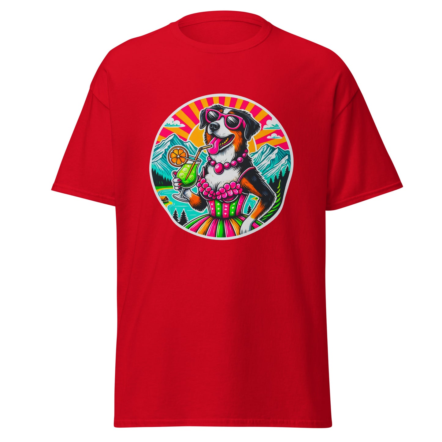 "Dogs On Vacation"-Kollektion - Schweizer Sennenhund - Klassisches Unisex-T-Shirt - 13 verschiedene Farben