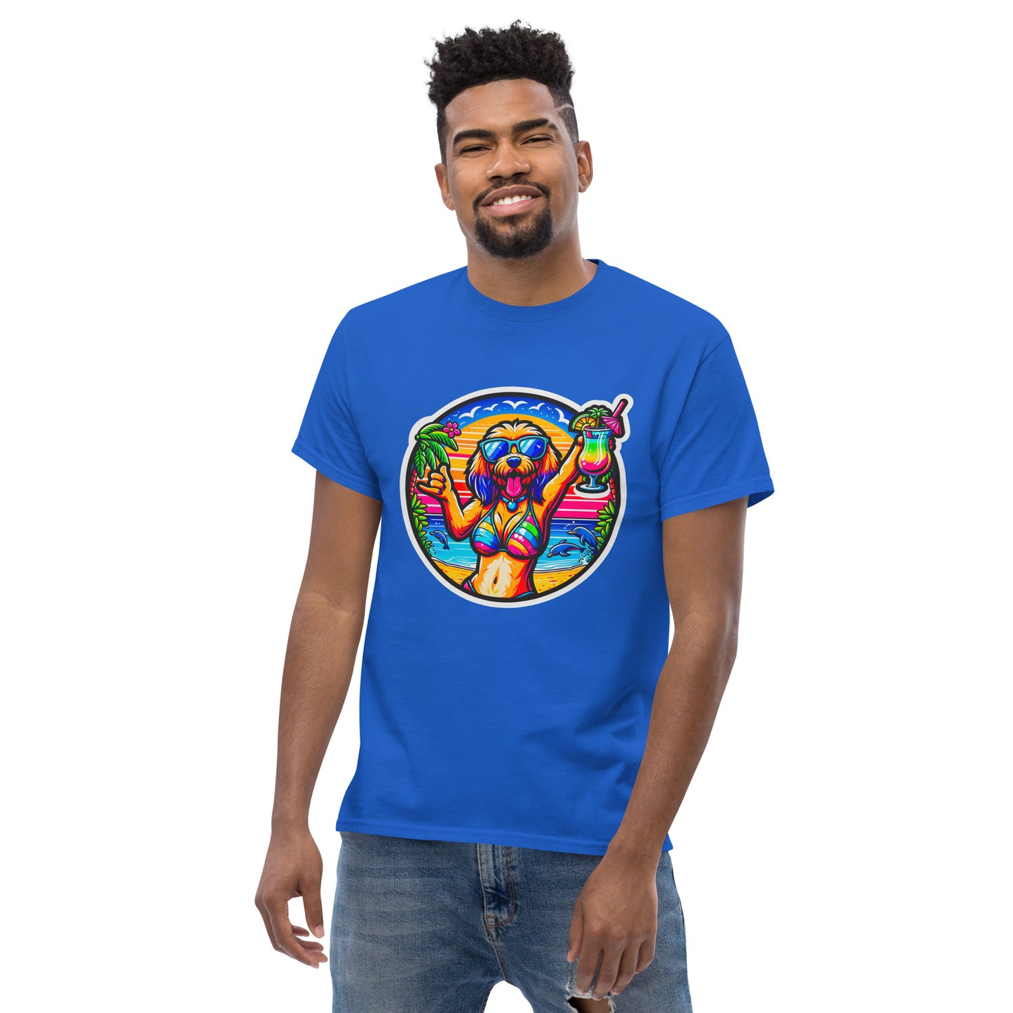 "Dogs On Vacation"-Kollektion - Blonde Haveneser (female) - Klassisches Unisex-T-Shirt - 13 verschiedene Farben