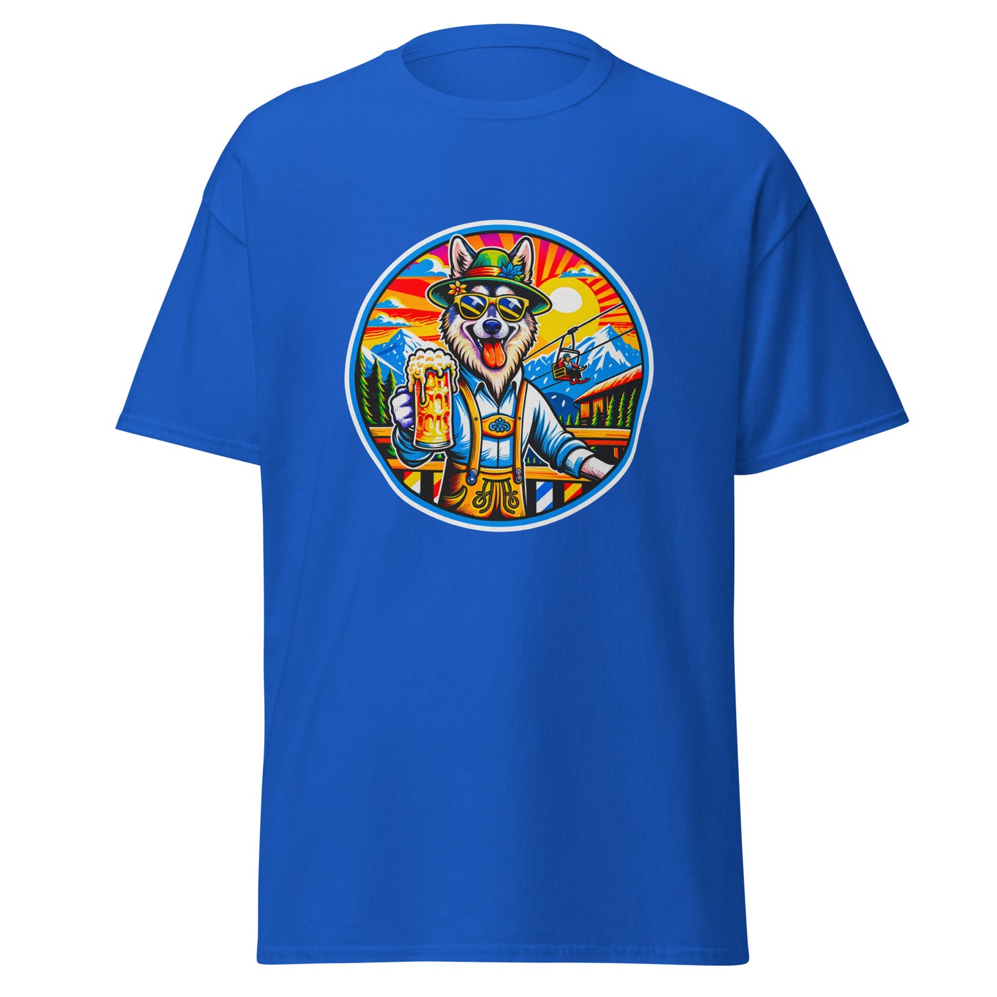 "Dogs On Vacation"-Kollektion - European Sled Dog - Klassisches Unisex-T-Shirt - 13 verschiedene Farben