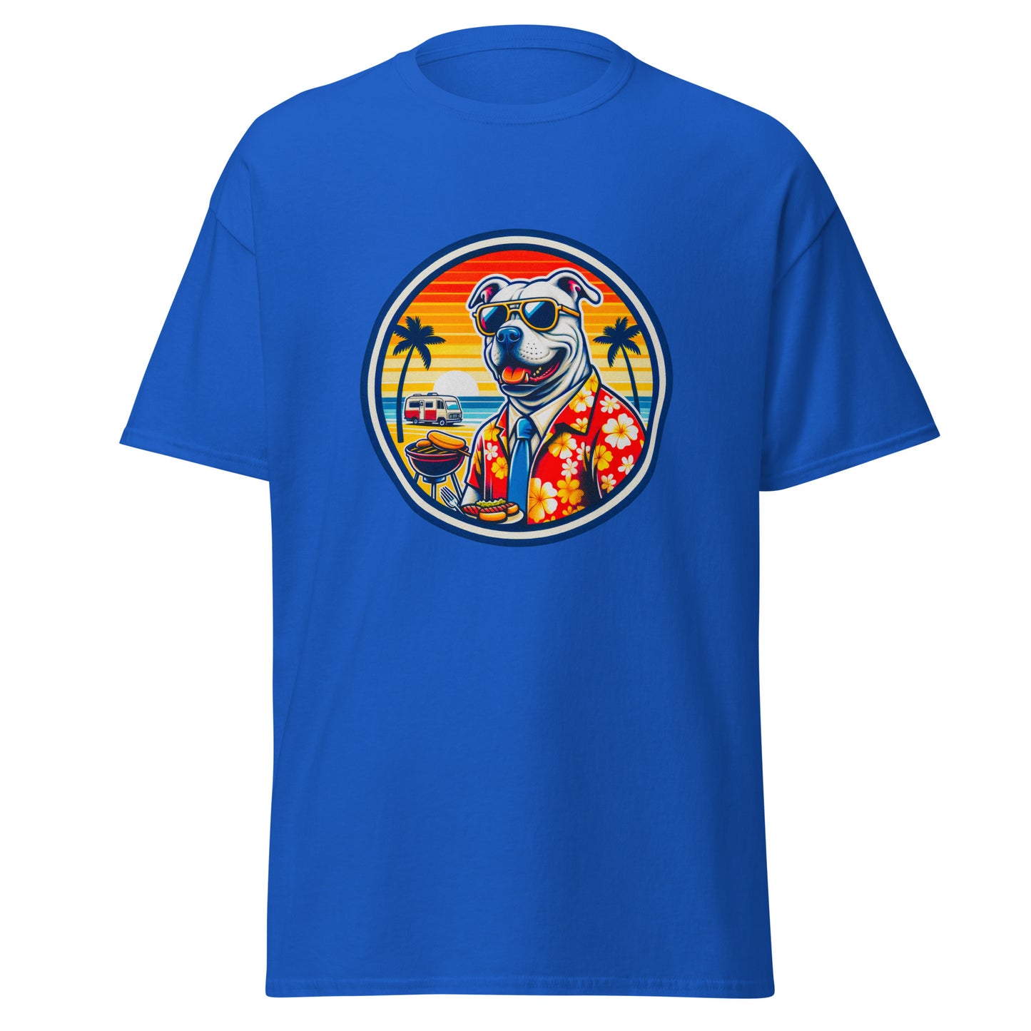 "Dogs On Vacation"-Kollektion - Staffordshire-Terrier #1 - Klassisches Unisex-T-Shirt - 13 verschiedene Farben